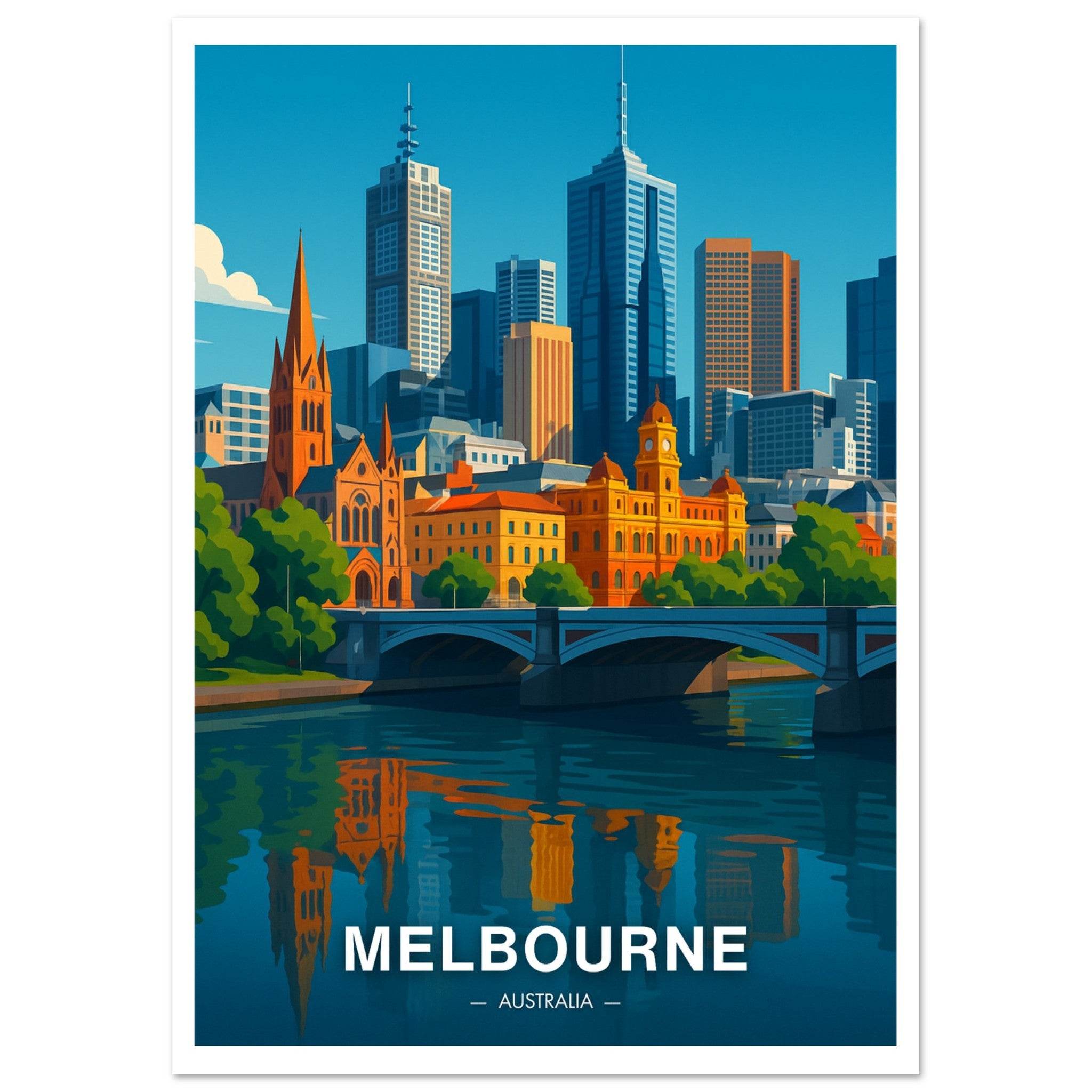 Melbourne Poster - Geoprints