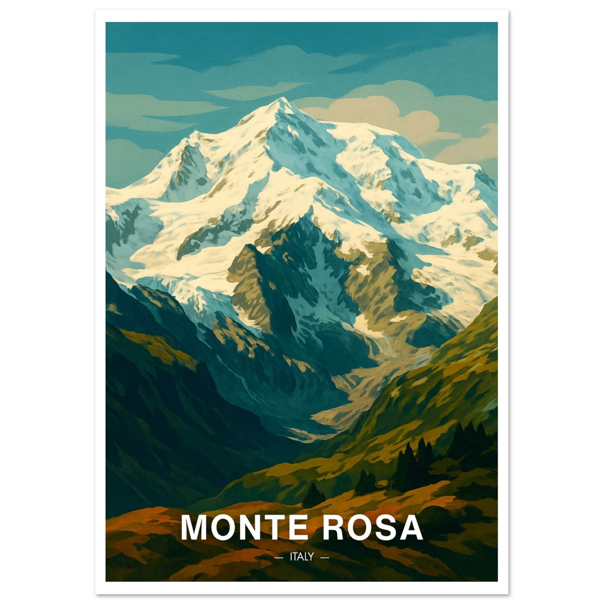 Monte Rosa Poster - Geoprints