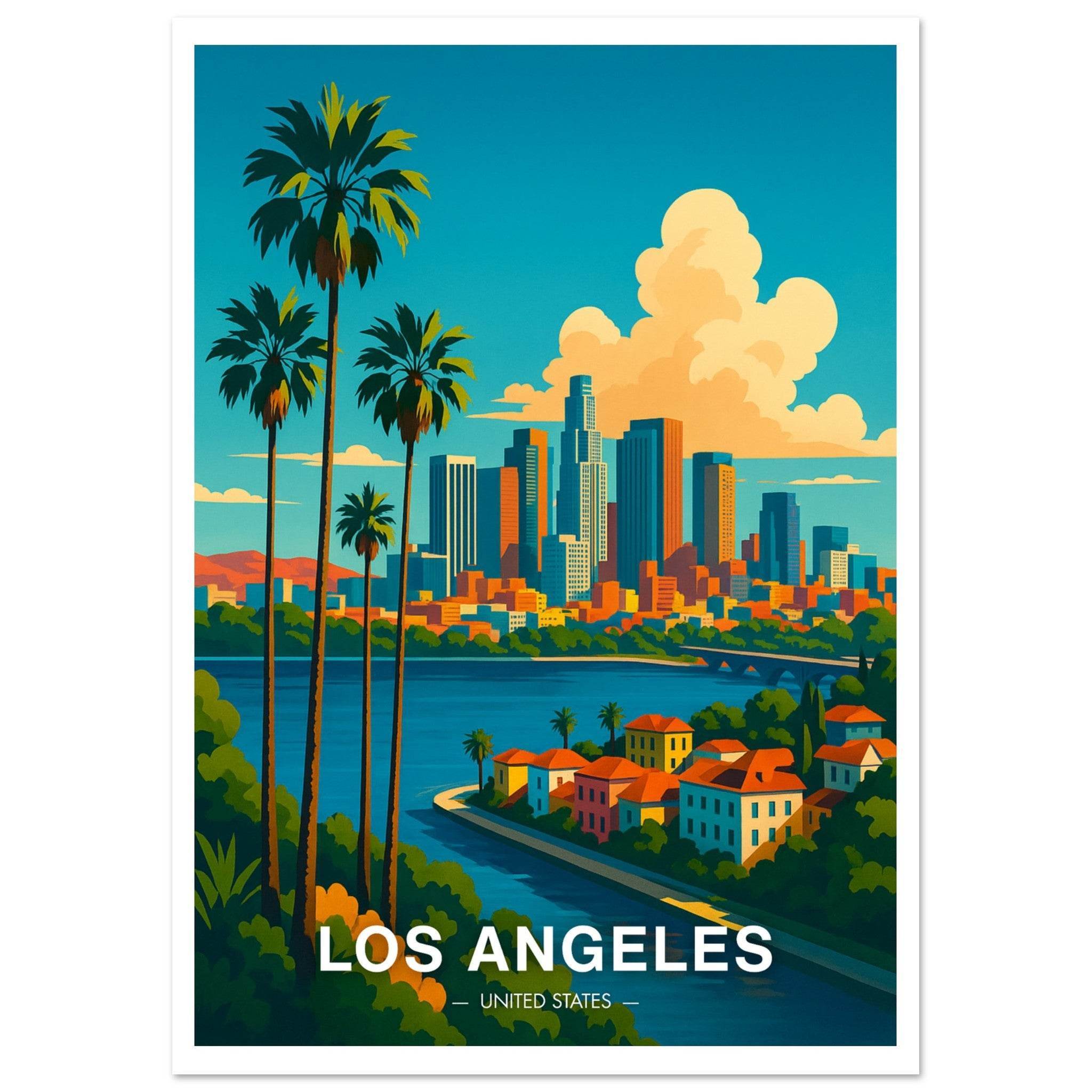 Los Angeles Poster - Geoprints