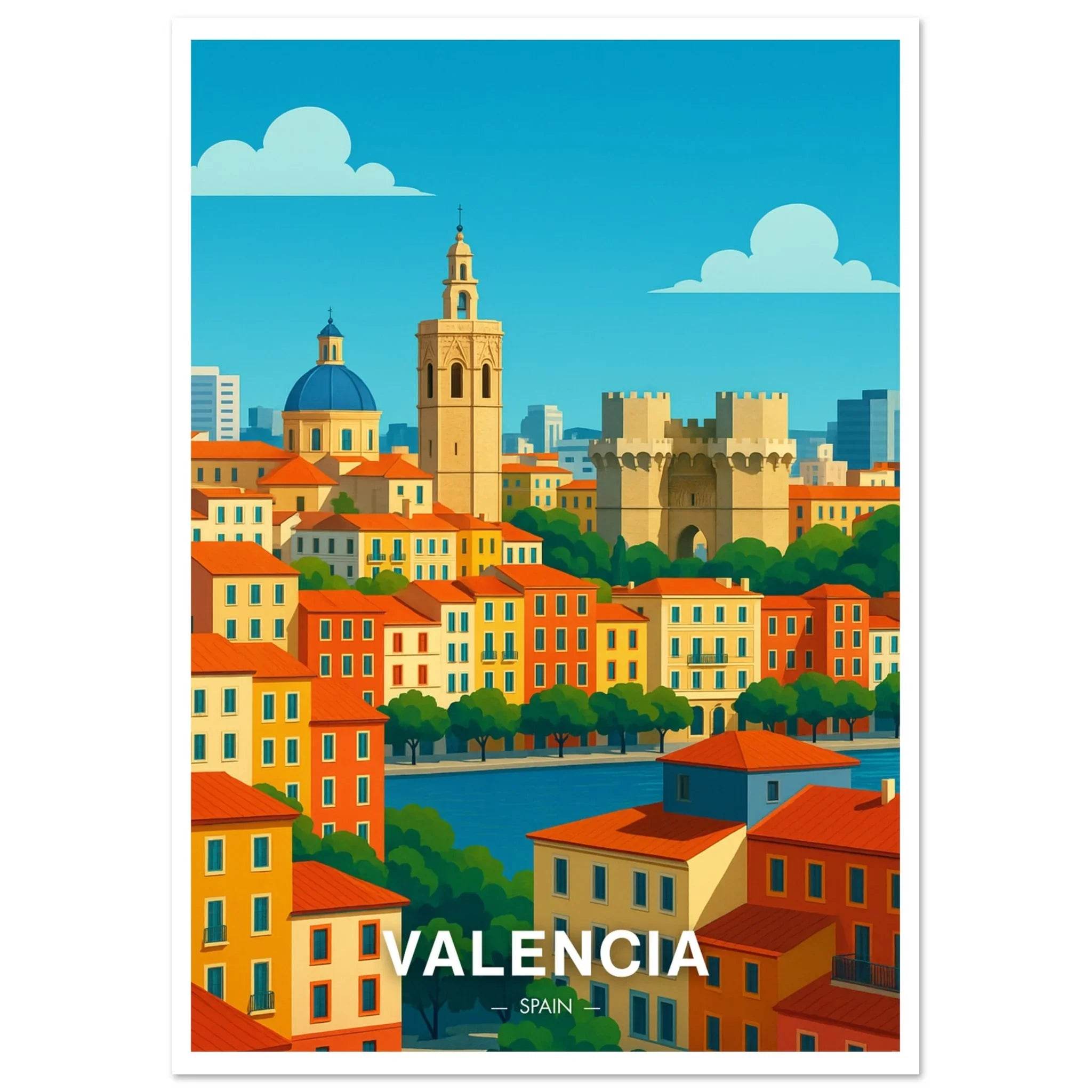 Valencia Poster - Geoprints