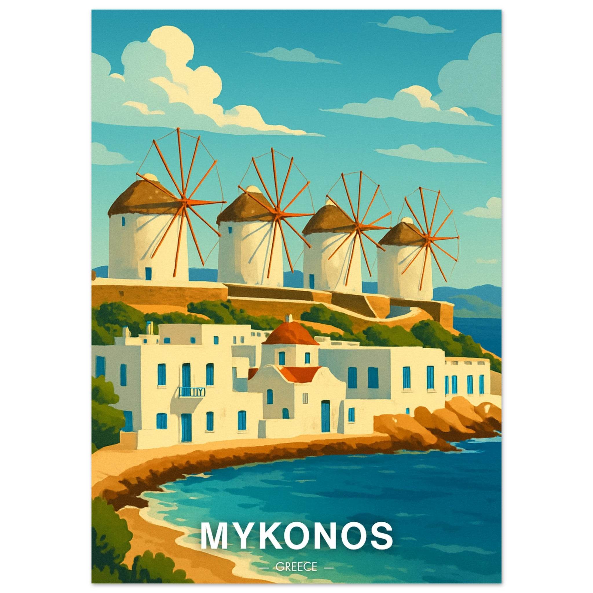 Mykonos Poster - Geoprints