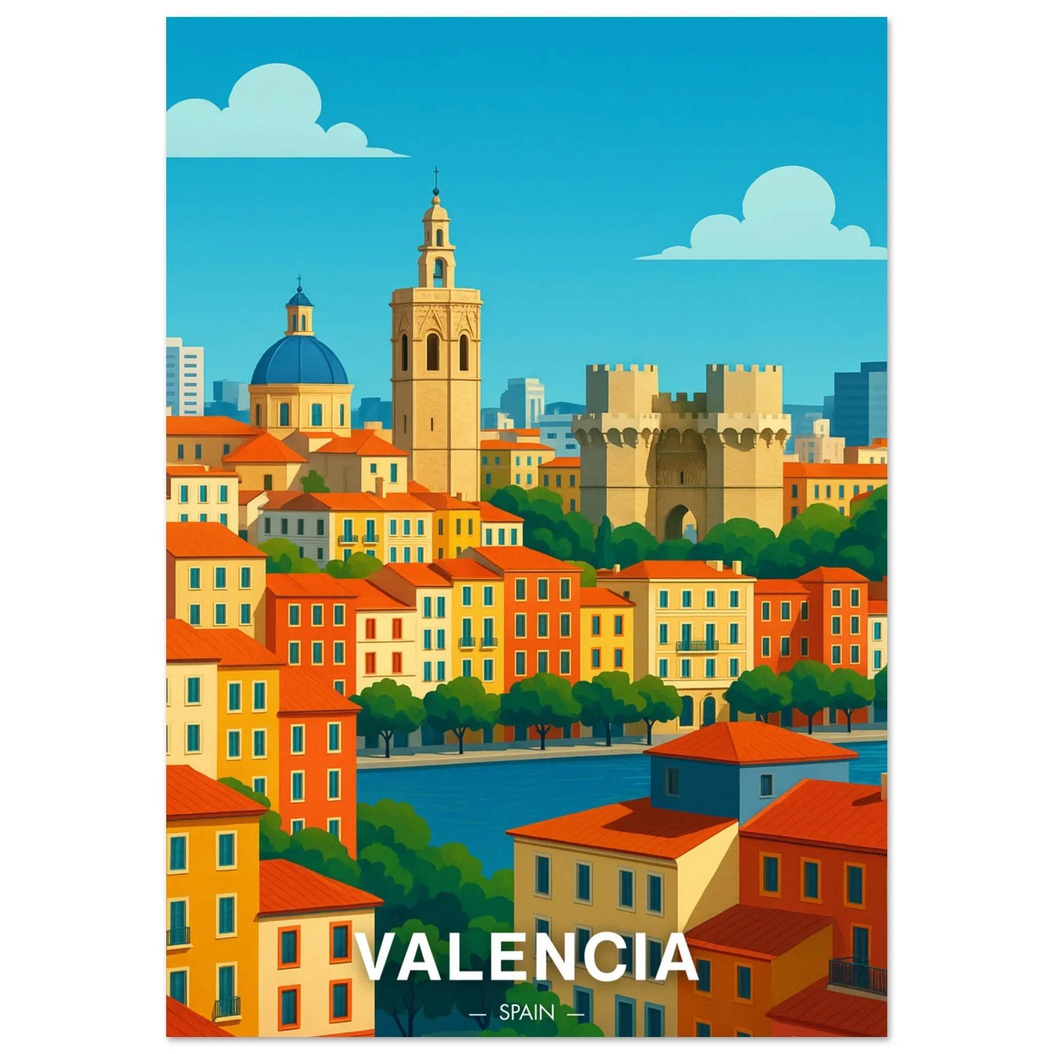 Valencia Poster - Geoprints