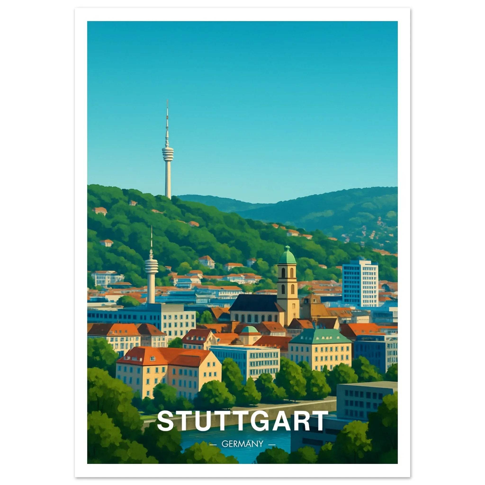 Stuttgart Poster - Geoprints
