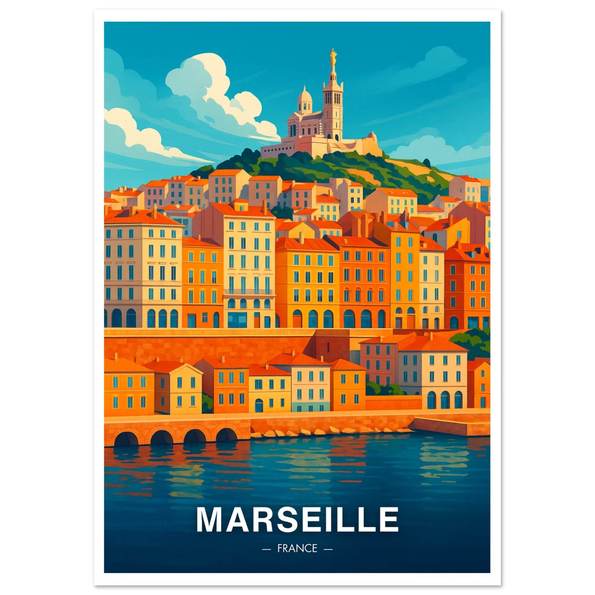 Marseille Poster - Geoprints