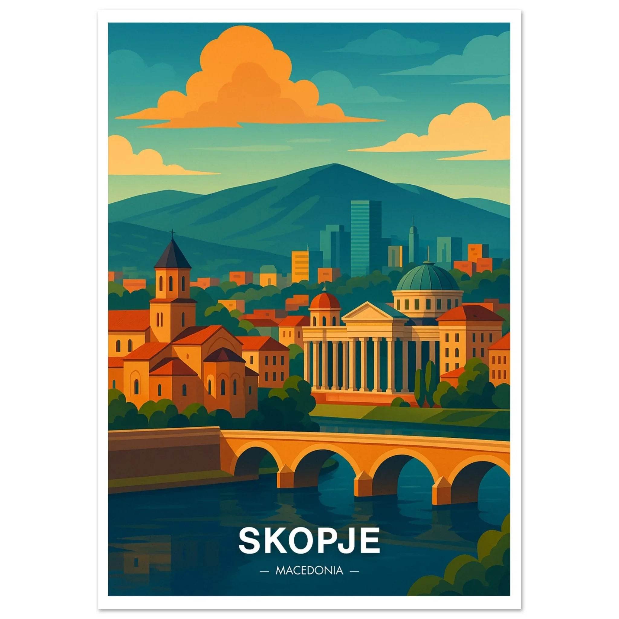 Skopje Poster - Geoprints