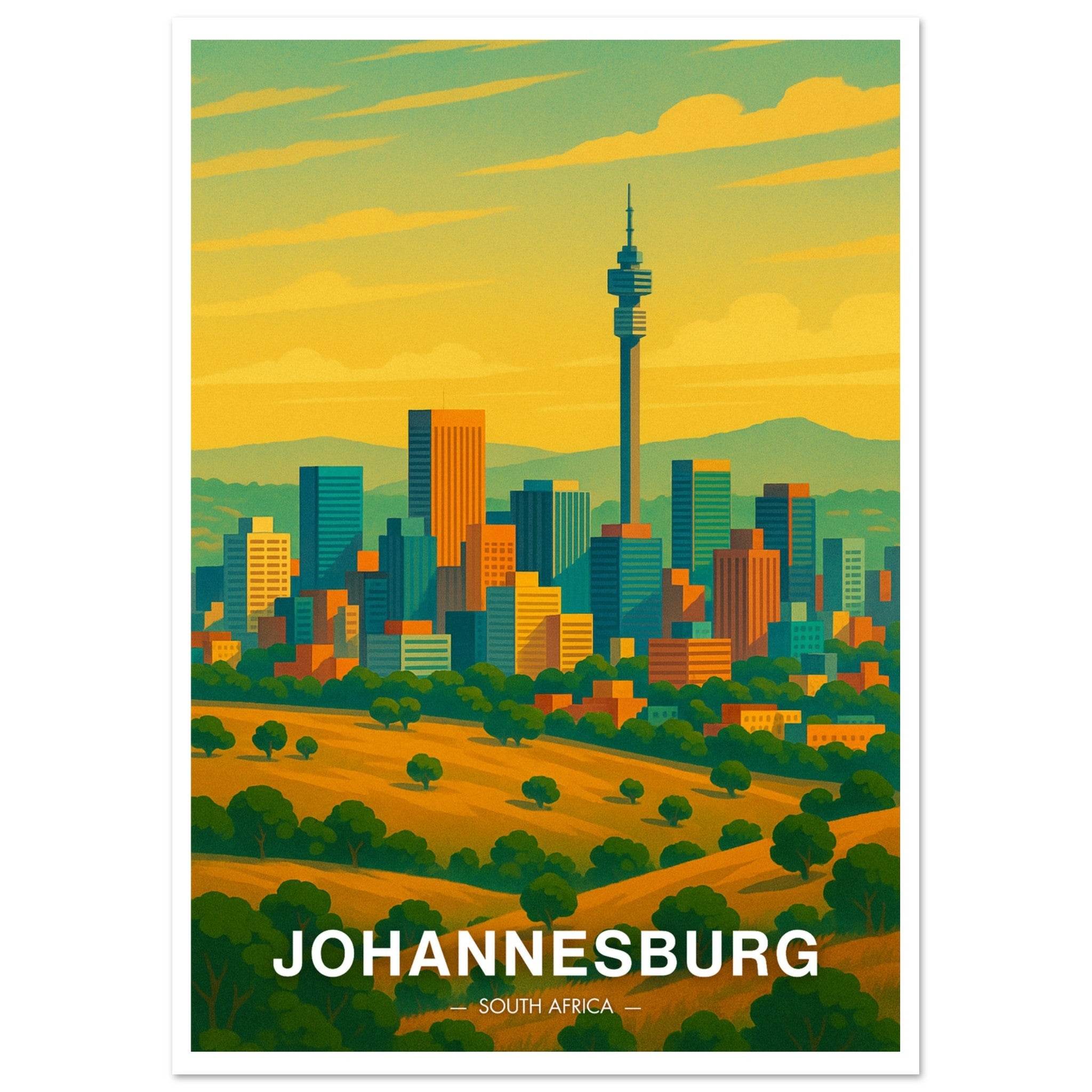 Johannesburg Poster - Geoprints