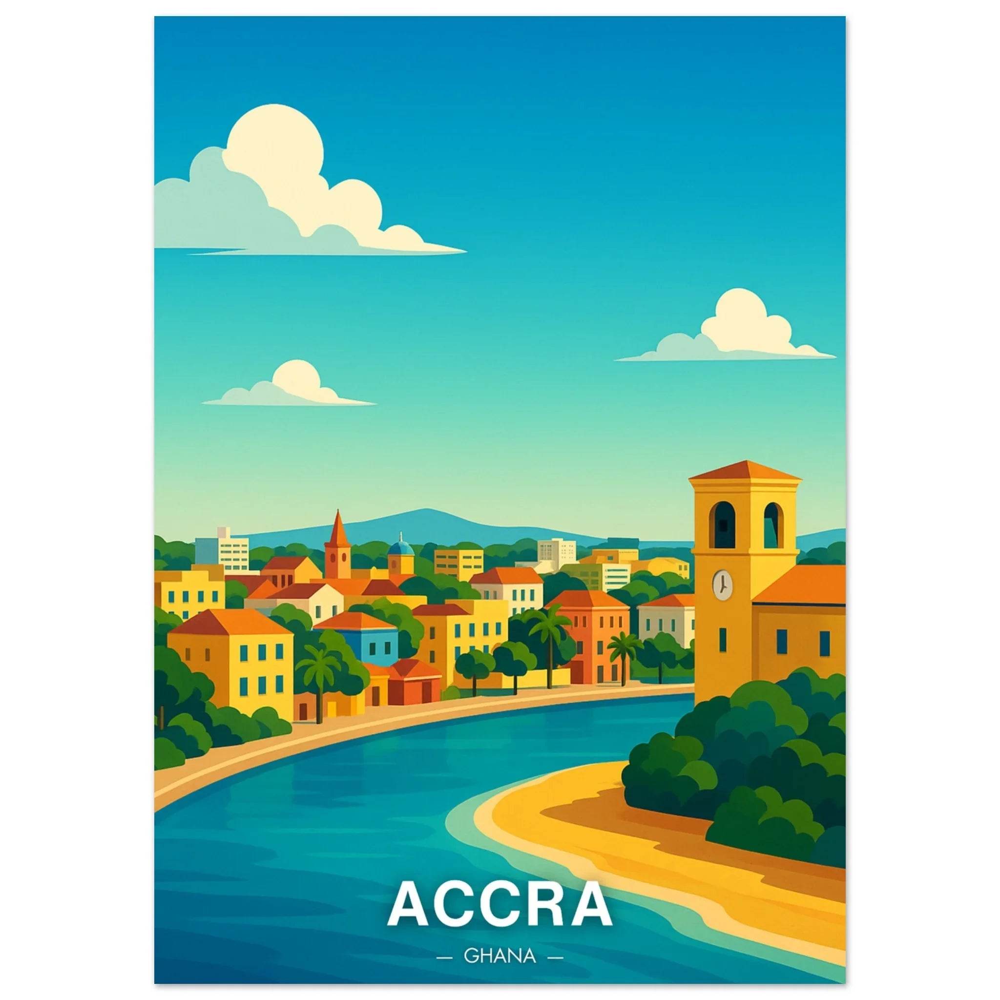 Accra Poster - Geoprints