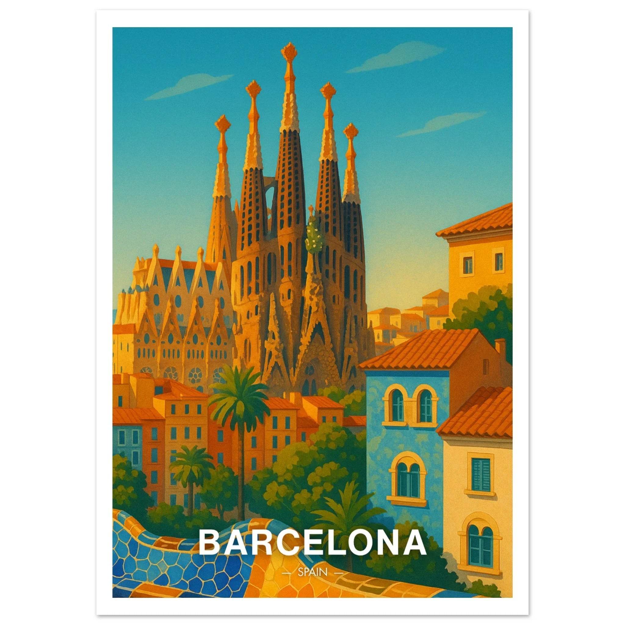 Barcelona Poster - Geoprints