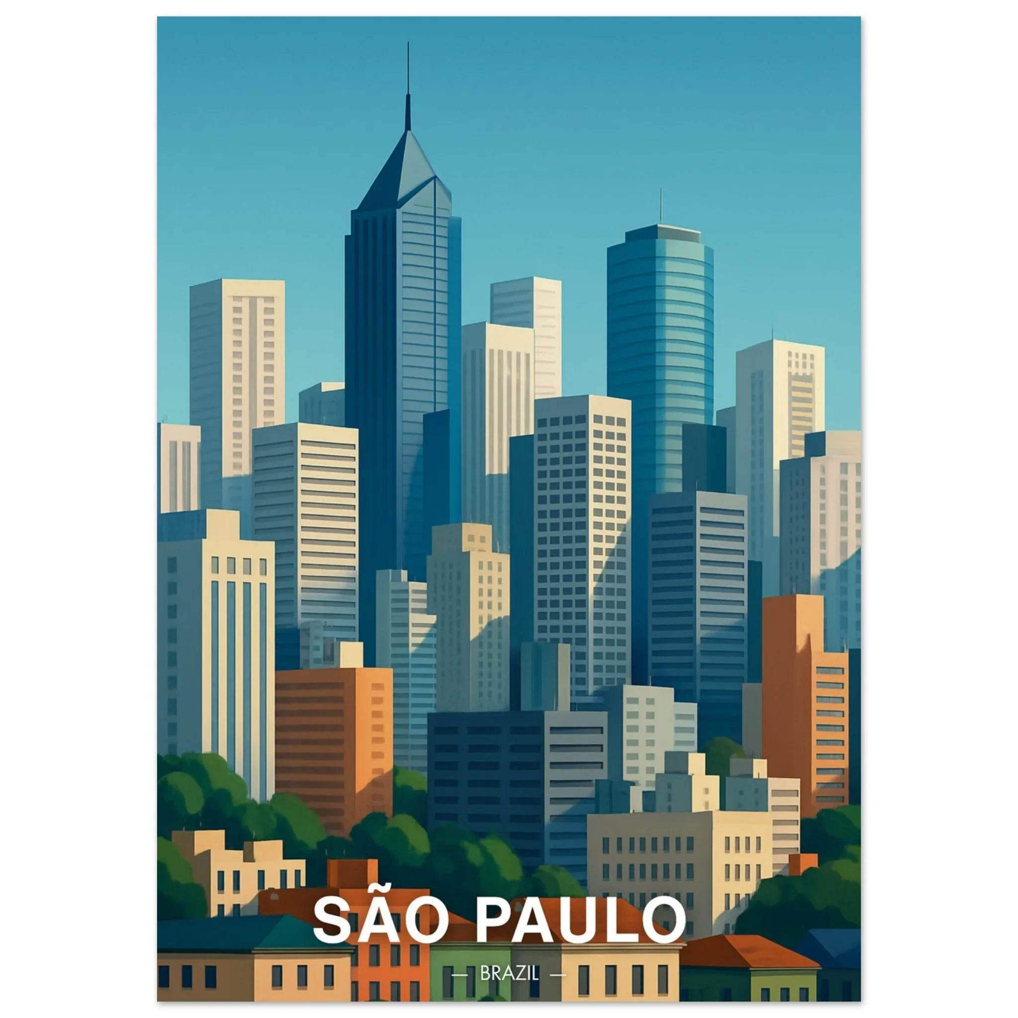 Sao Paulo Poster - Geoprints