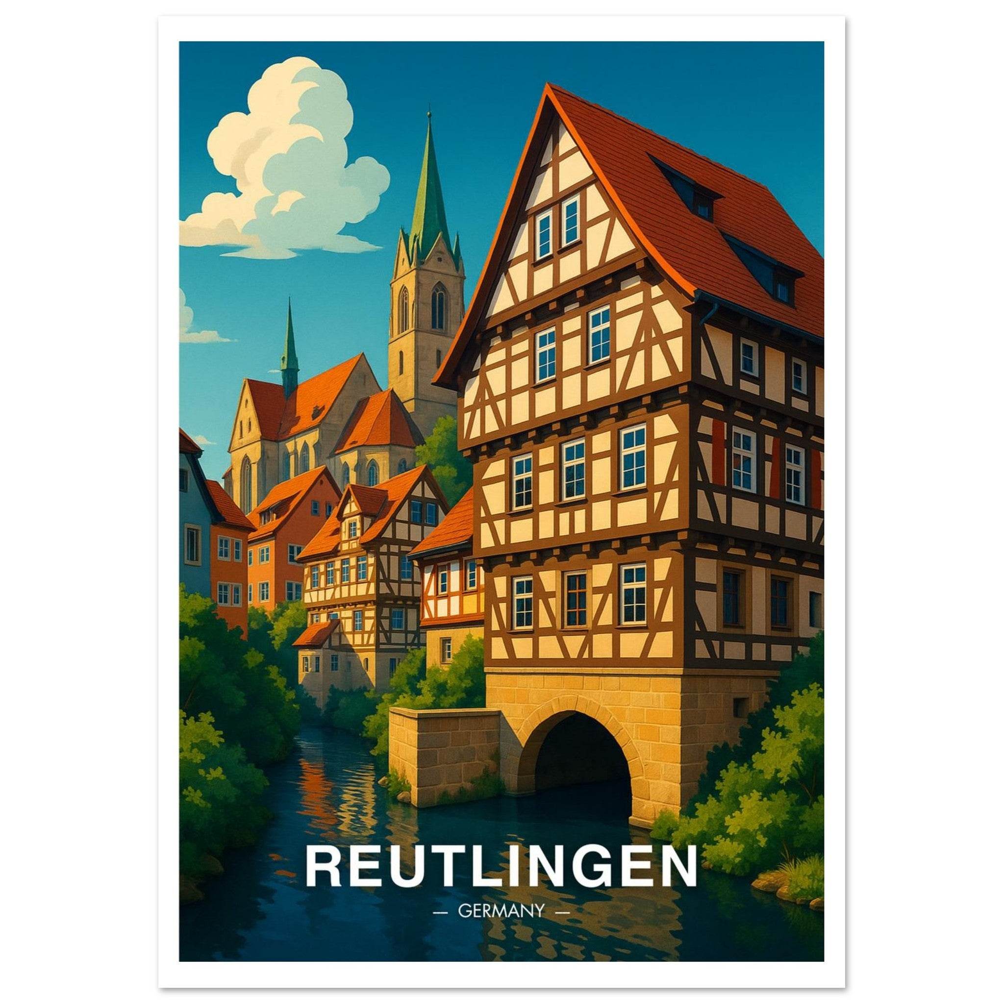 Reutlingen Poster - Geoprints