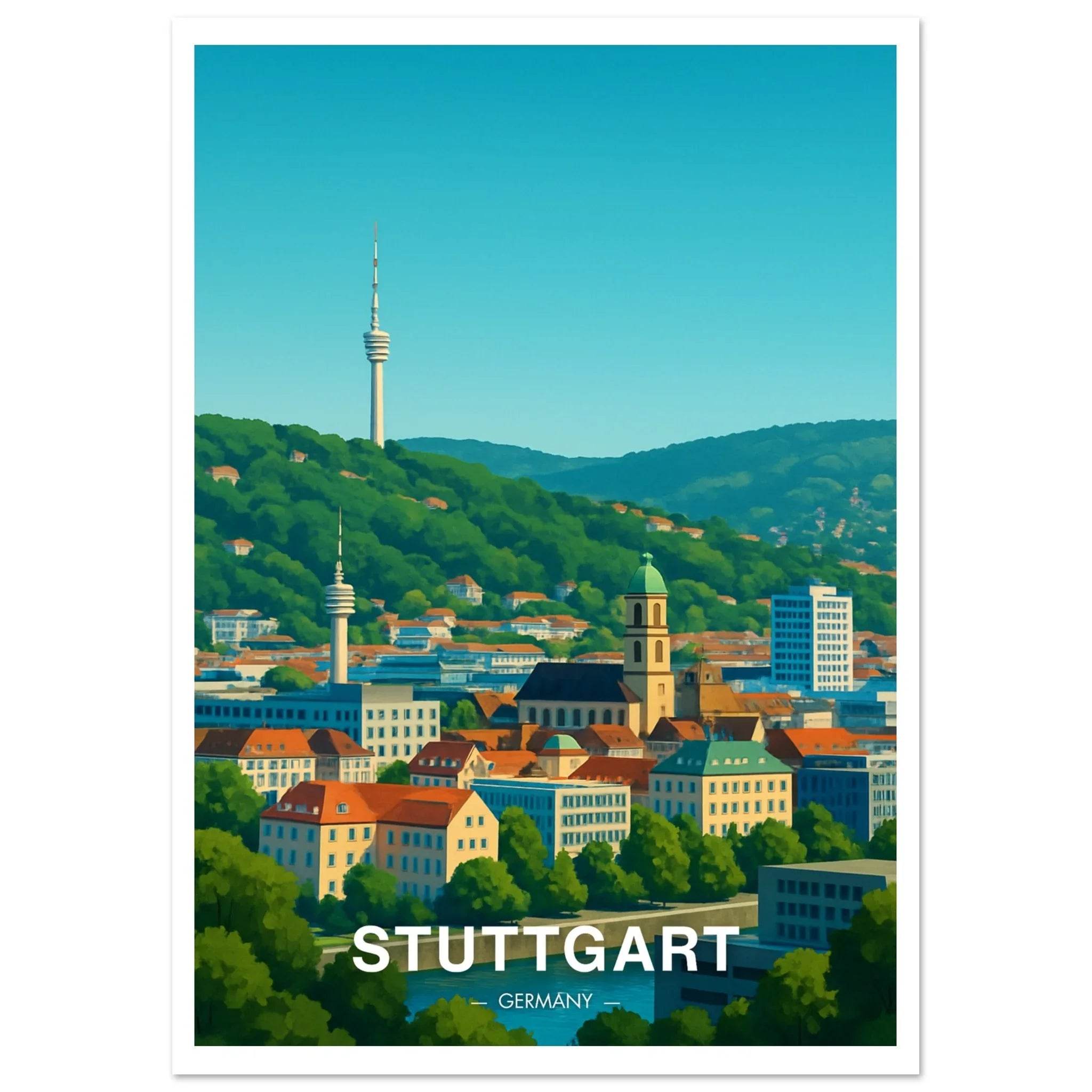Stuttgart Poster - Geoprints