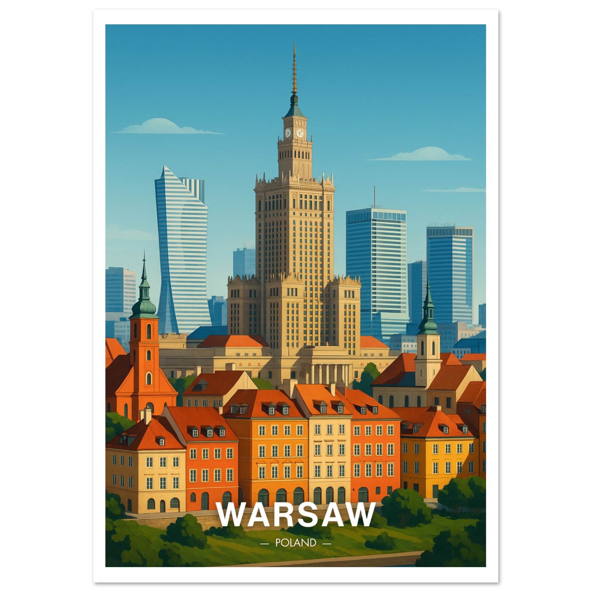Warschau Poster - Geoprints