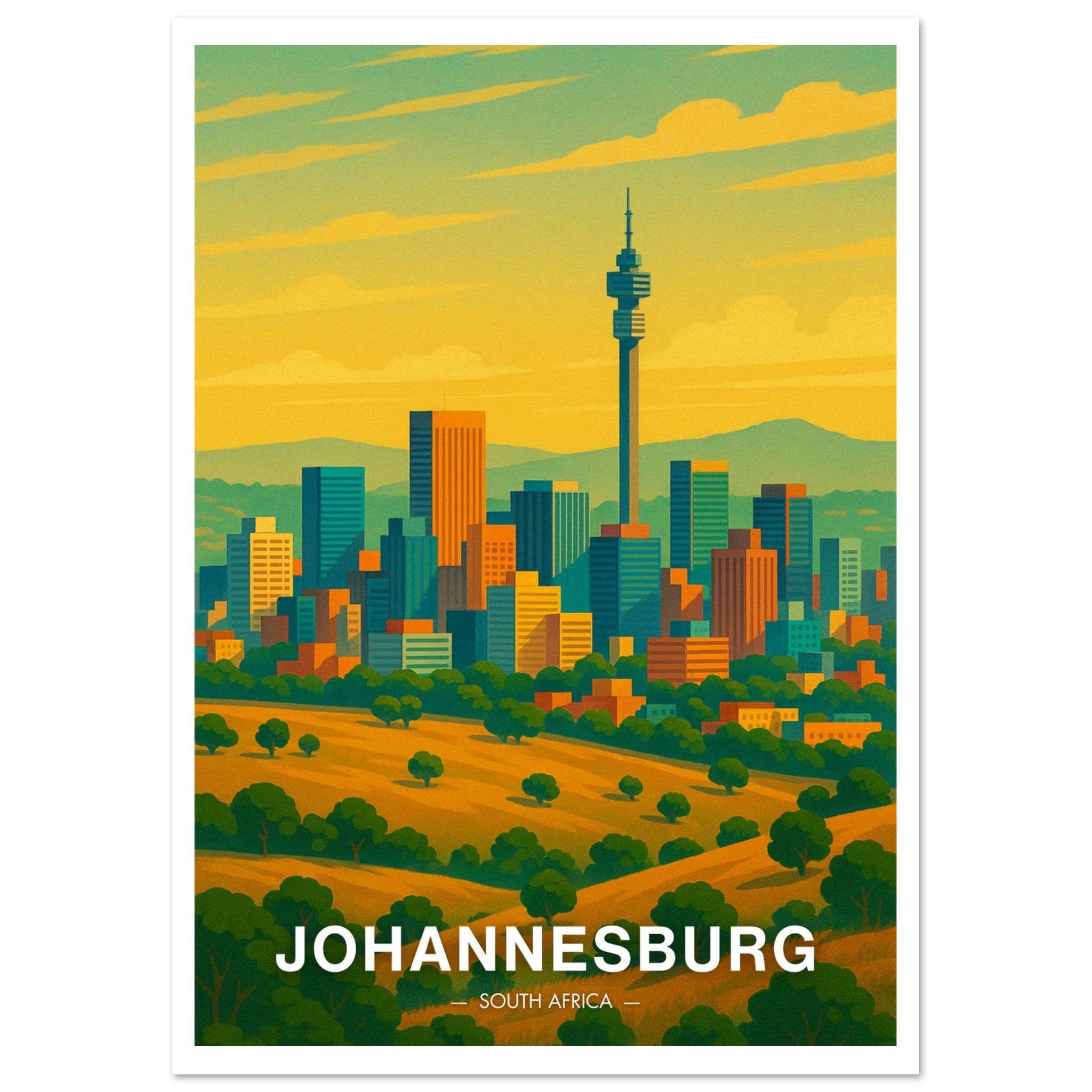 Johannesburg Poster - Geoprints