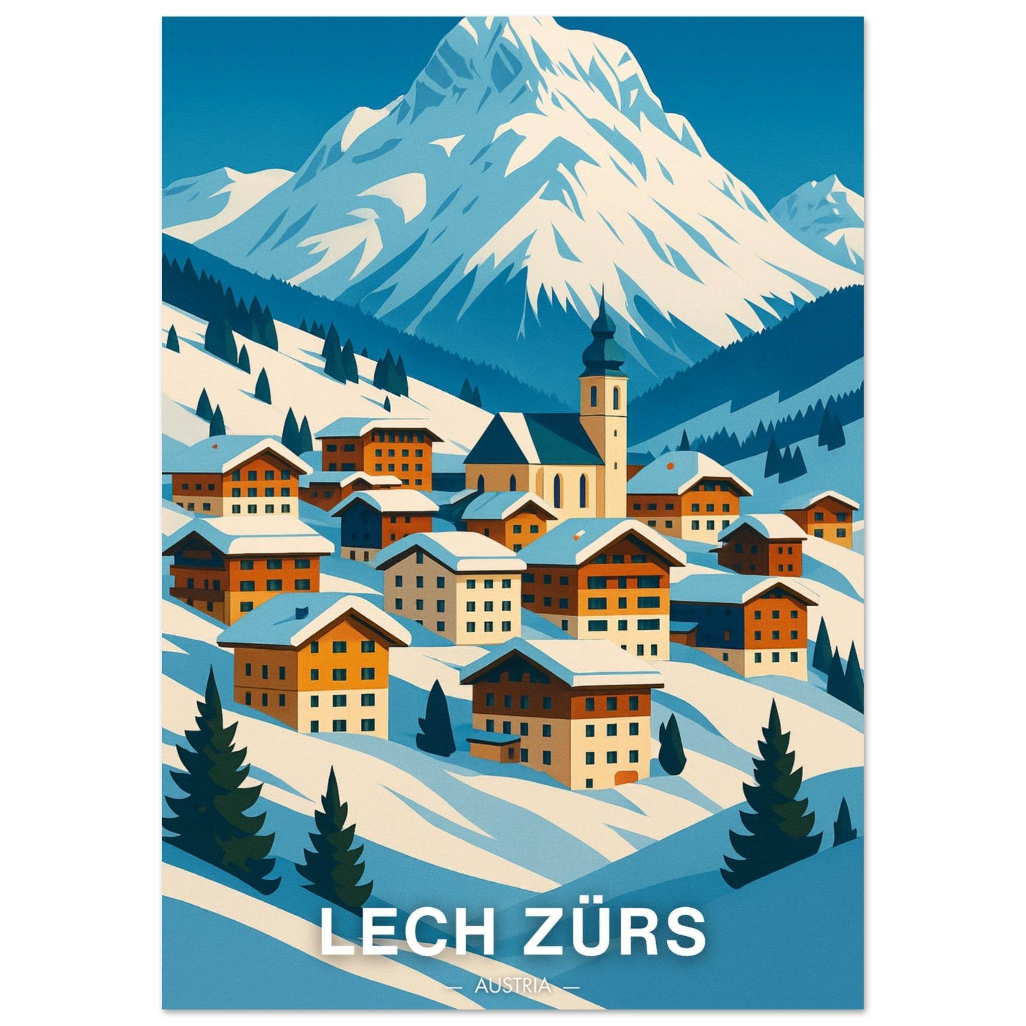Lech Zürs Poster - Geoprints