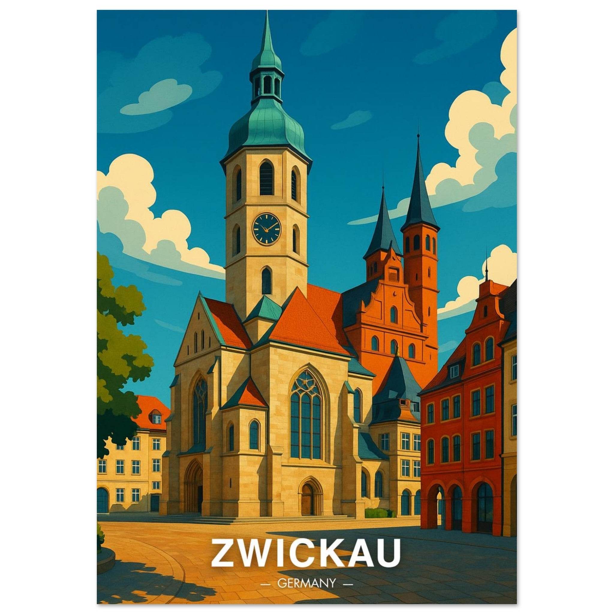 Zwickau Poster - Geoprints