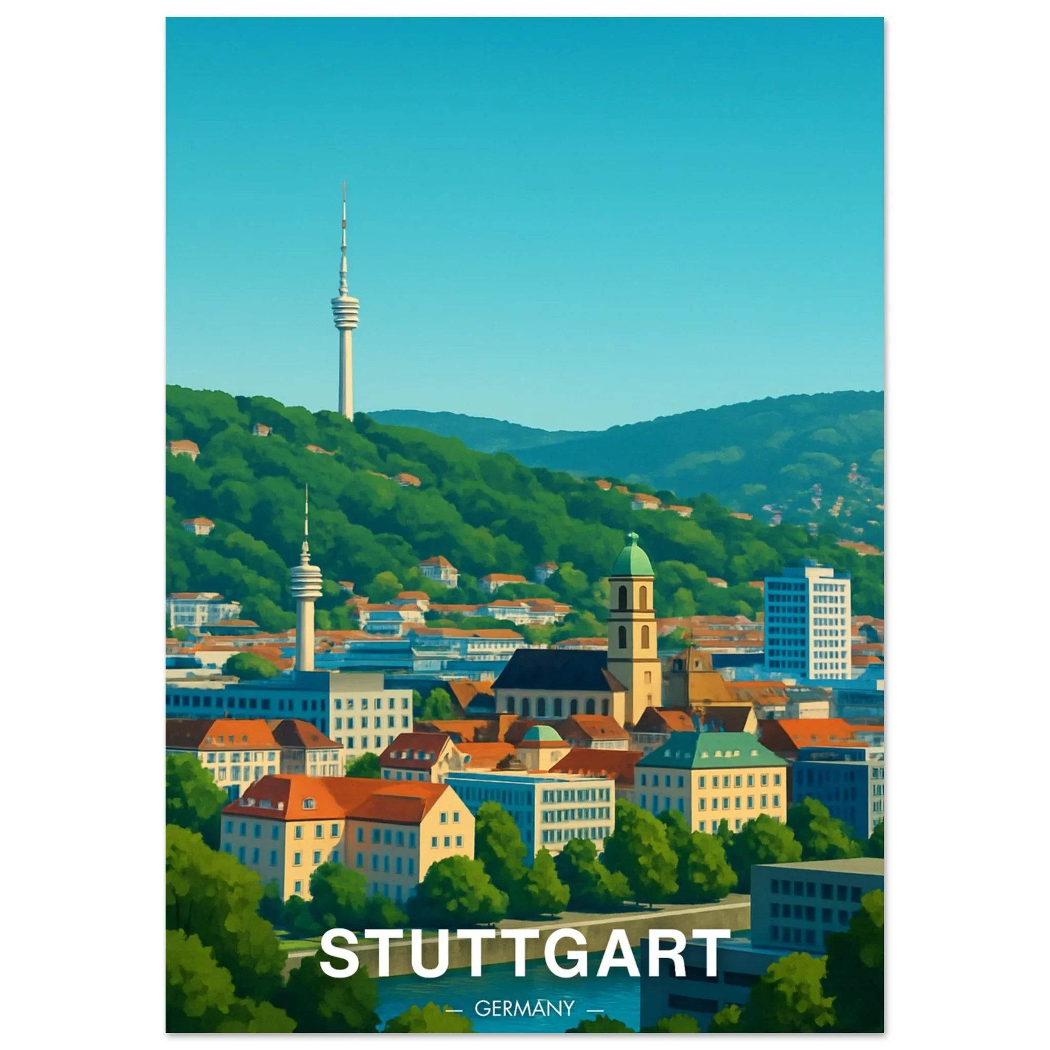 Stuttgart Poster - Geoprints