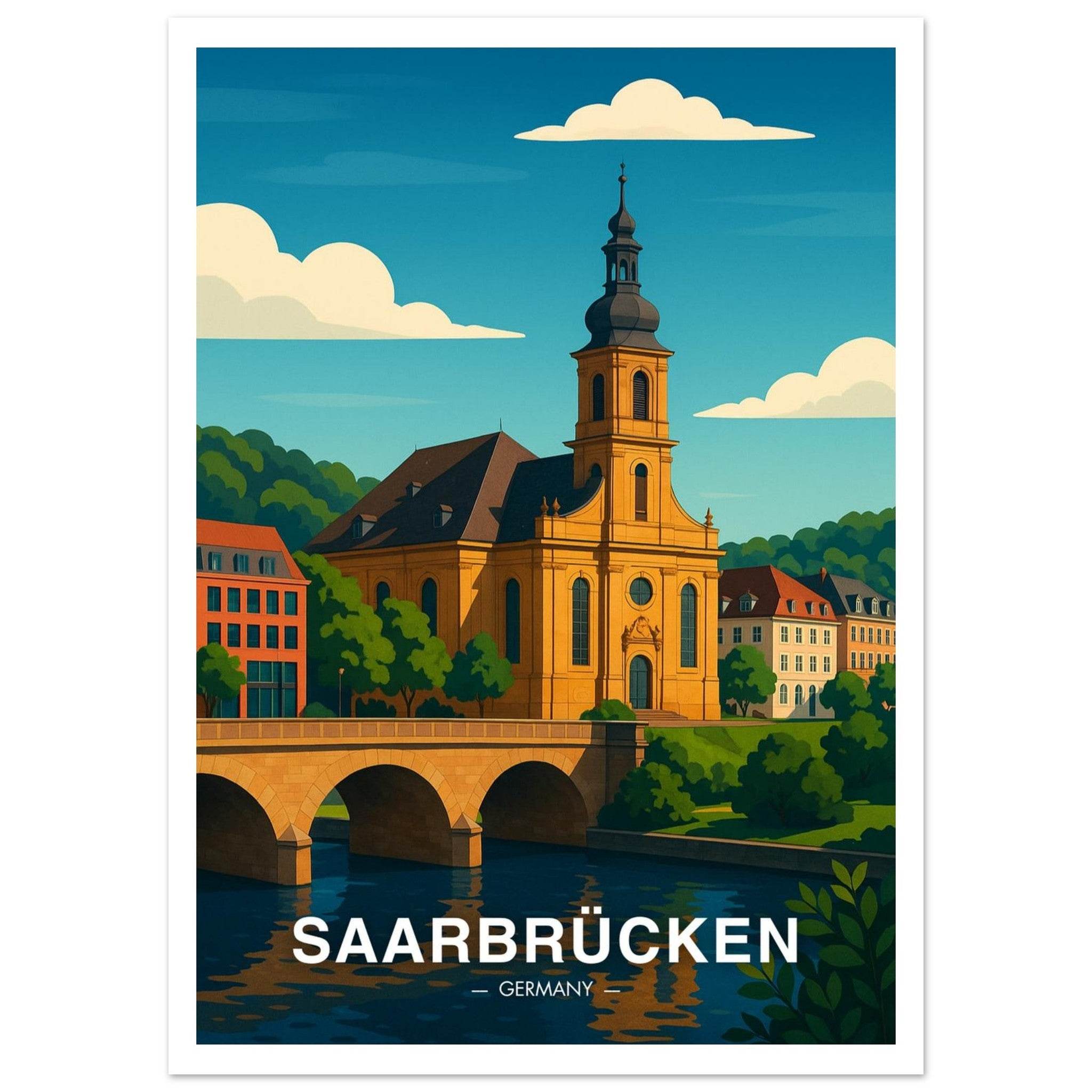 Saarbrücken Poster - Geoprints