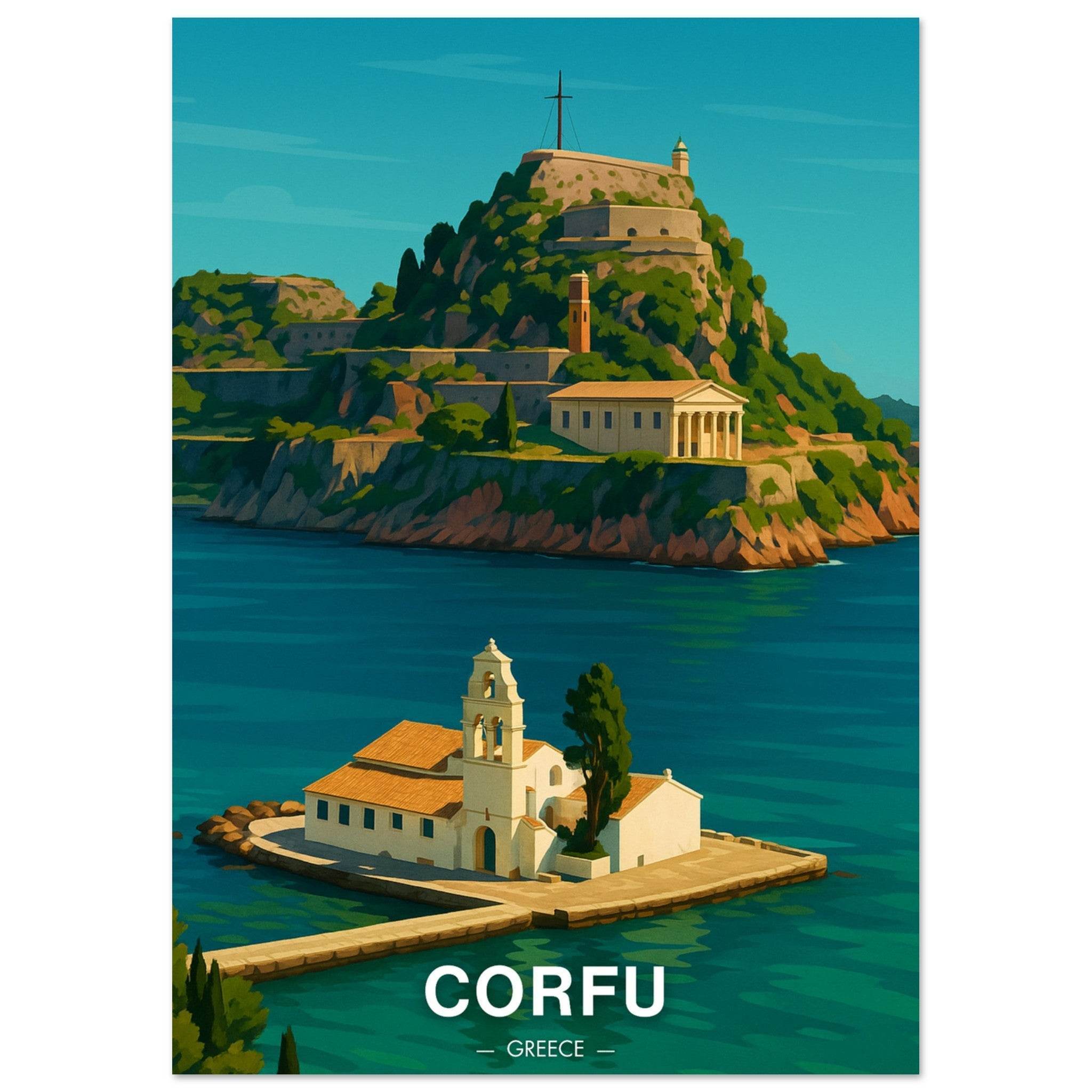 Korfu Poster - Geoprints