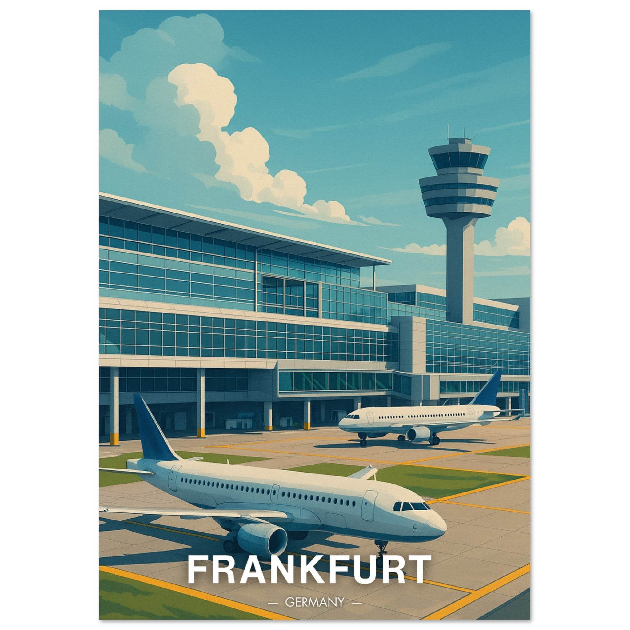 Frankfurt Flughafen Poster - Geoprints