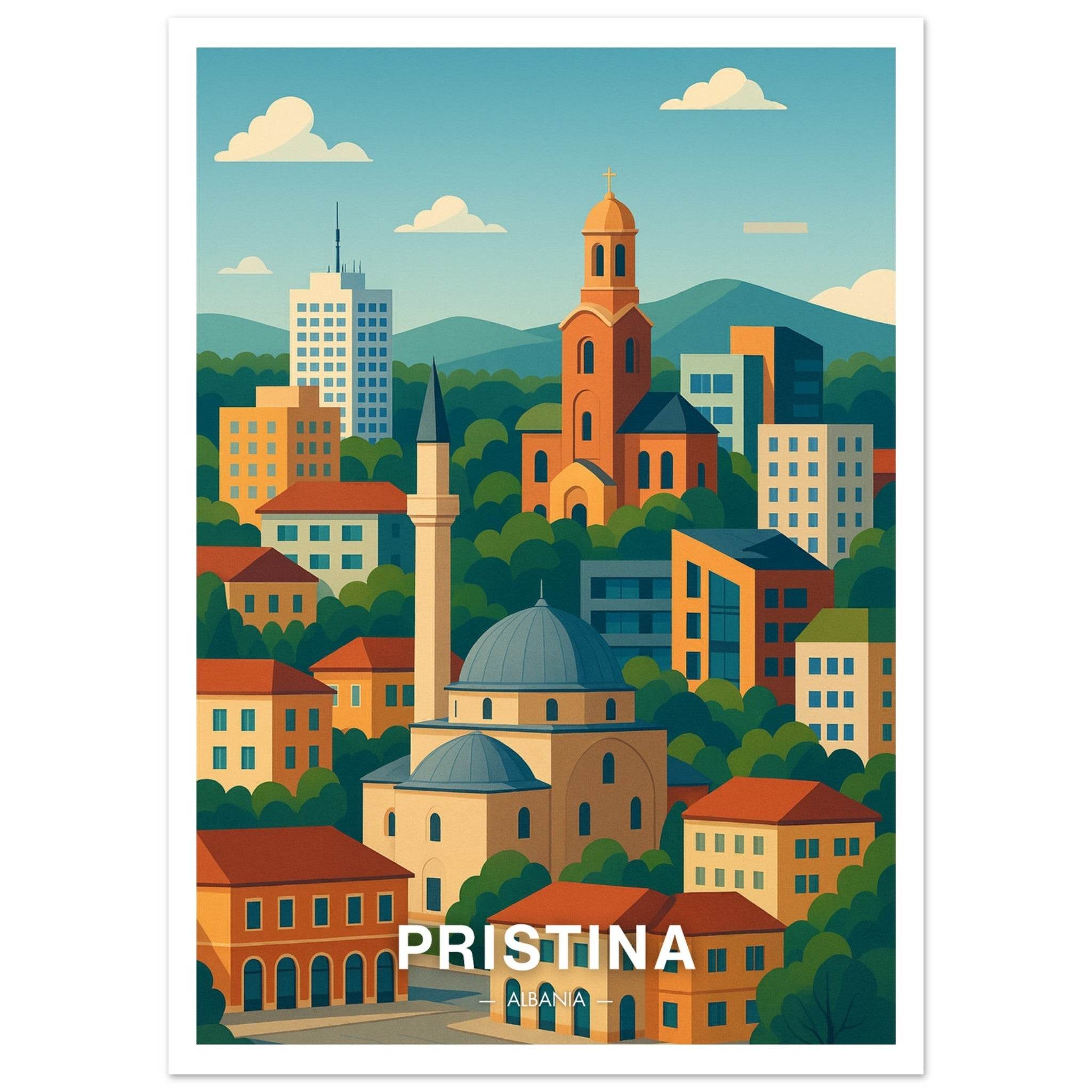 Pristina Poster - Geoprints