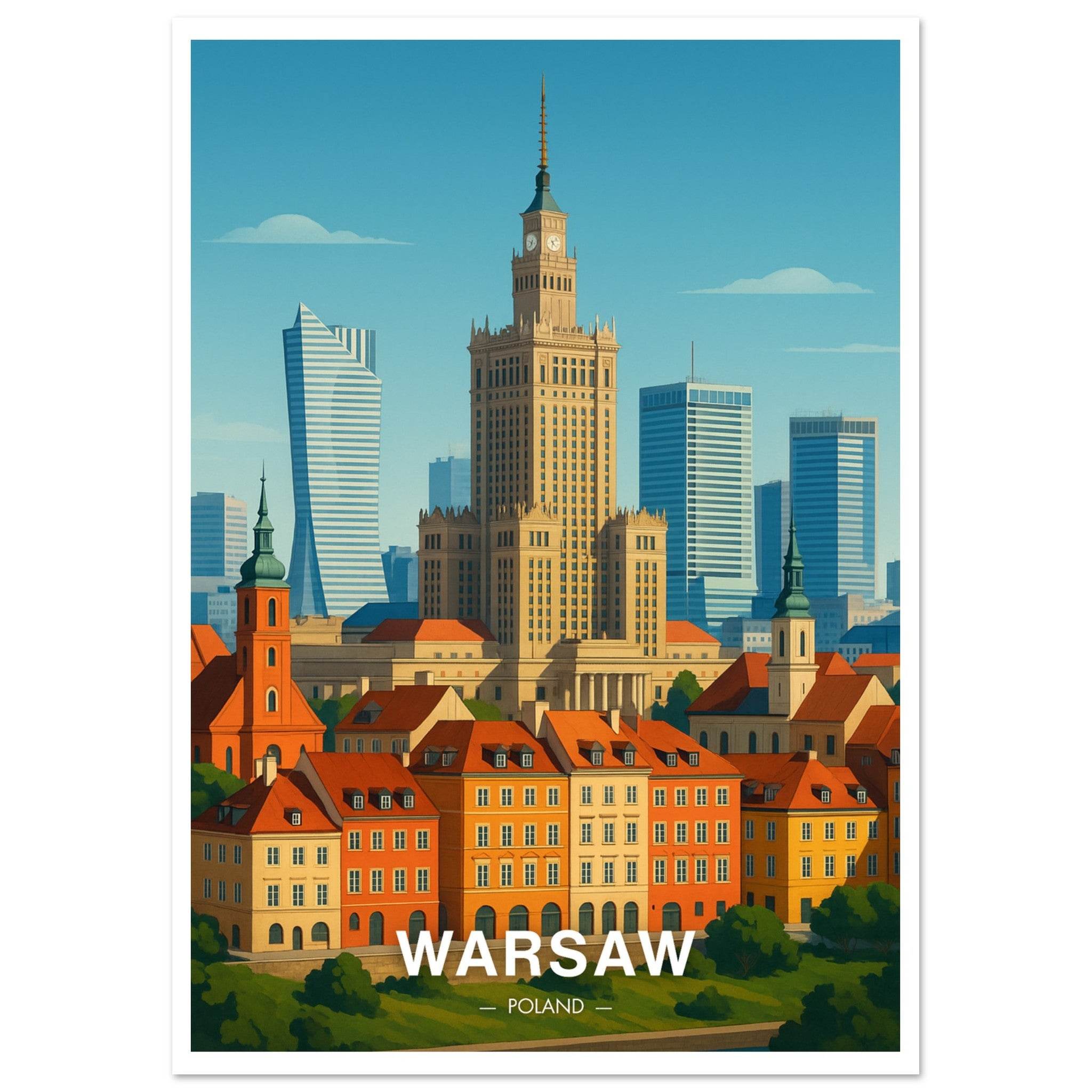 Warschau Poster - Geoprints