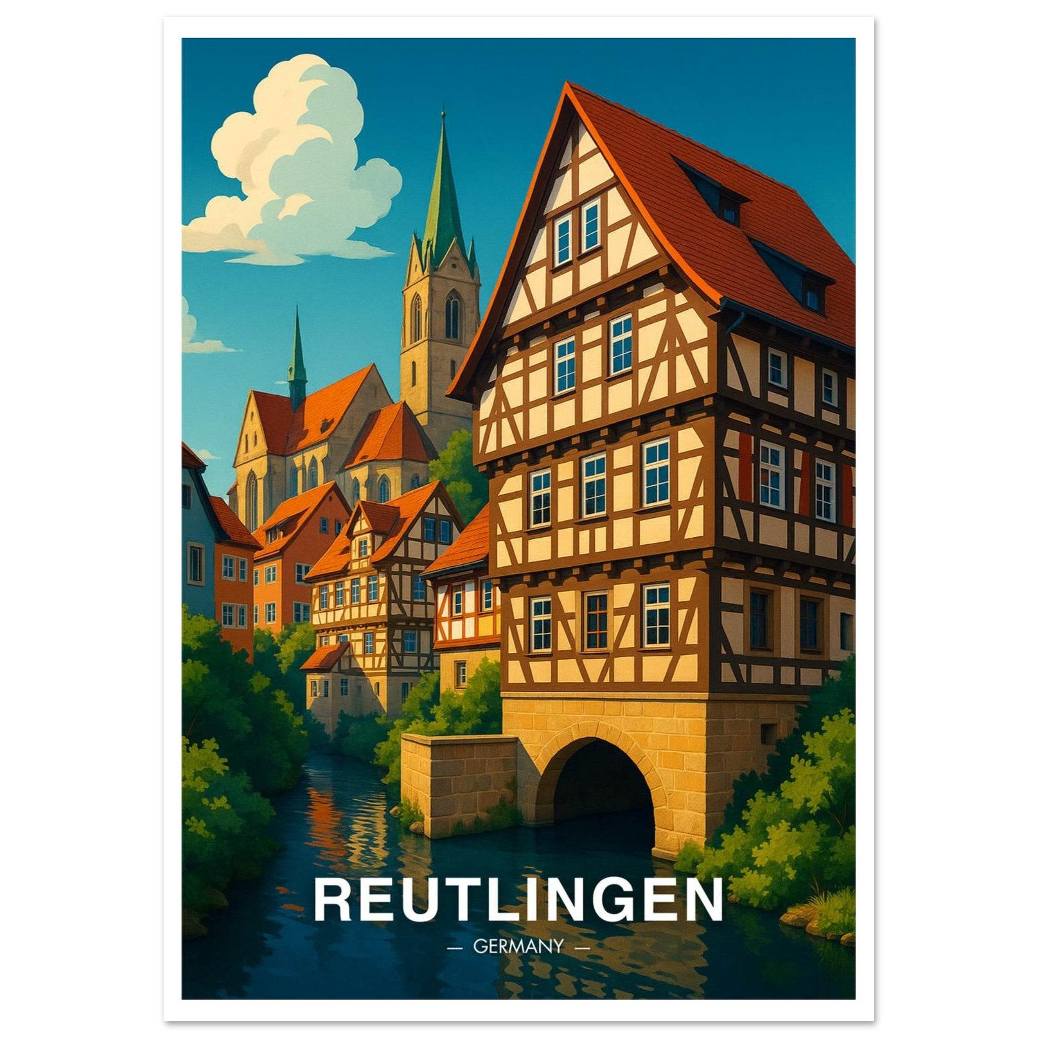 Reutlingen Poster - Geoprints