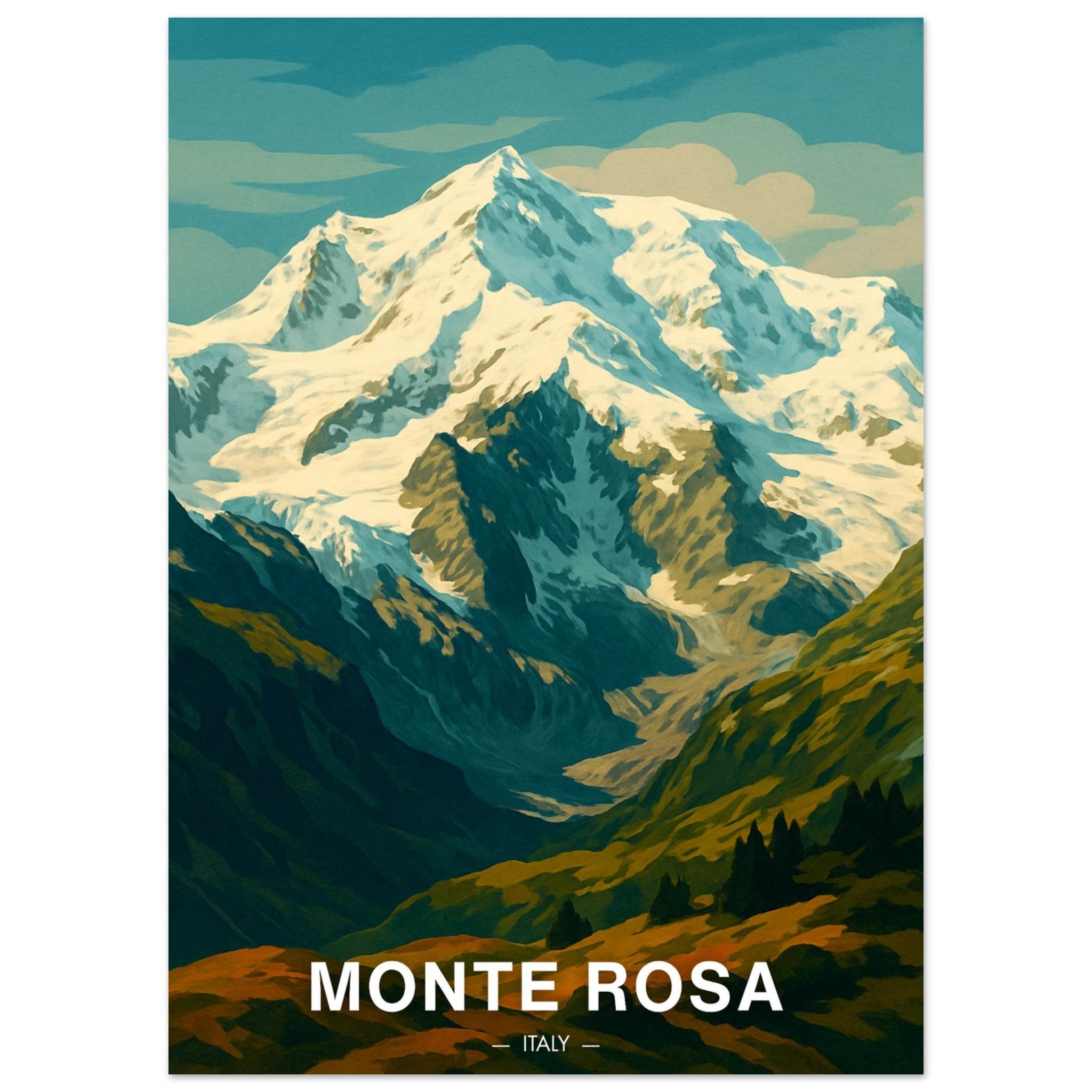 Monte Rosa Poster - Geoprints