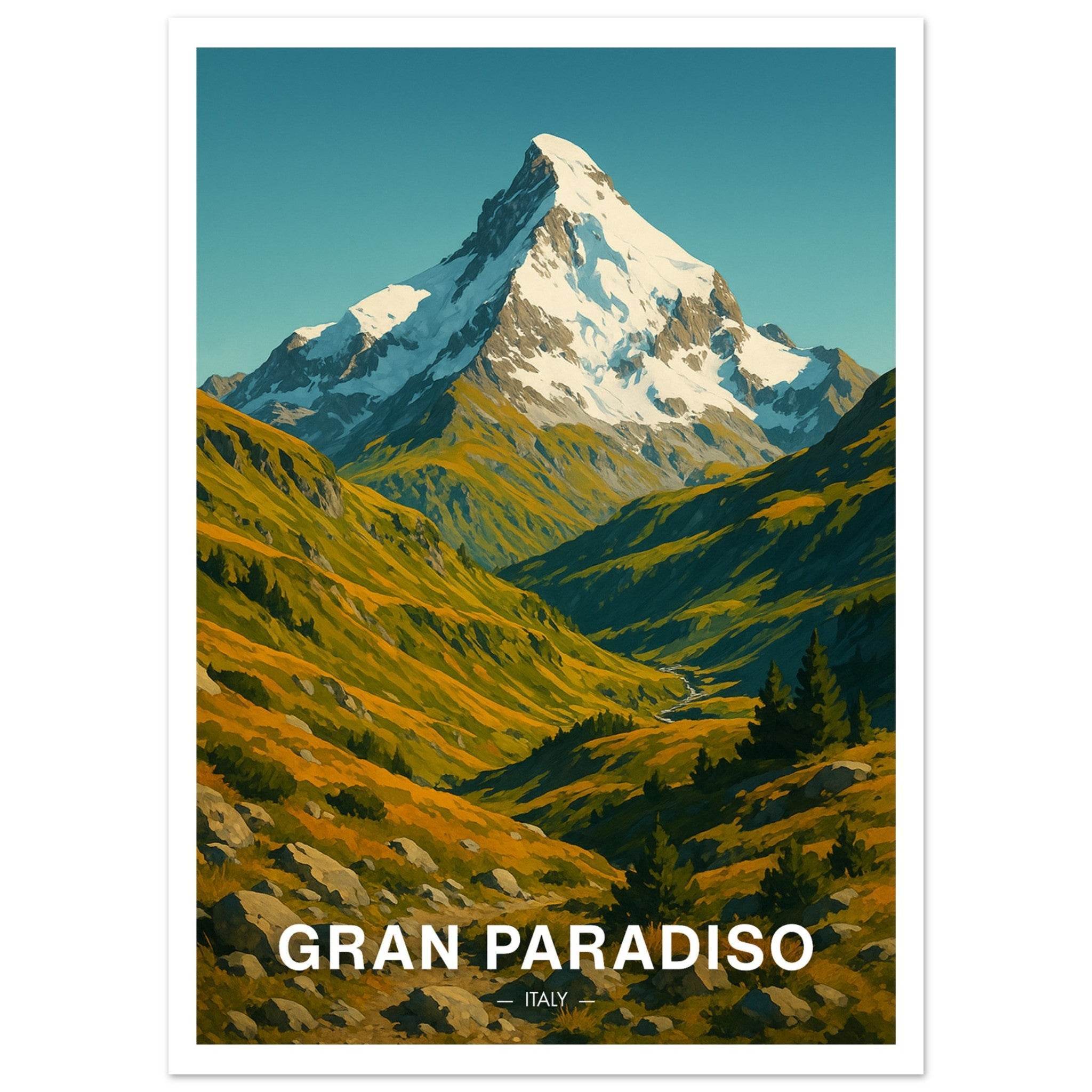 Gran Paradiso Poster - Geoprints