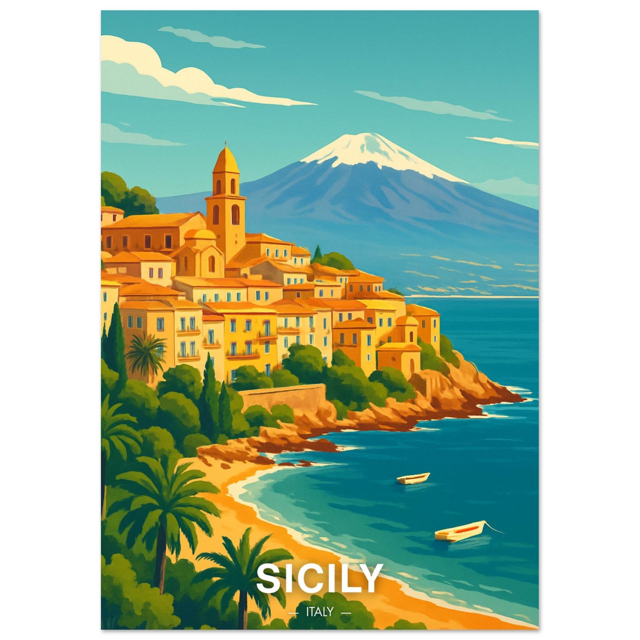 Sizilien Poster - Geoprints