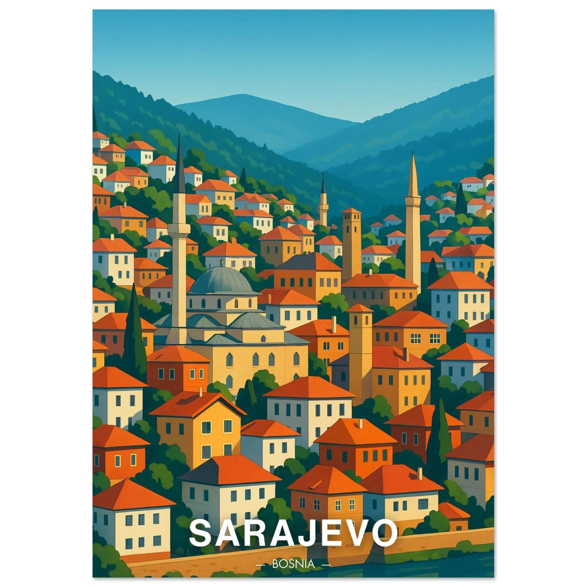 Sarajevo Poster - Geoprints