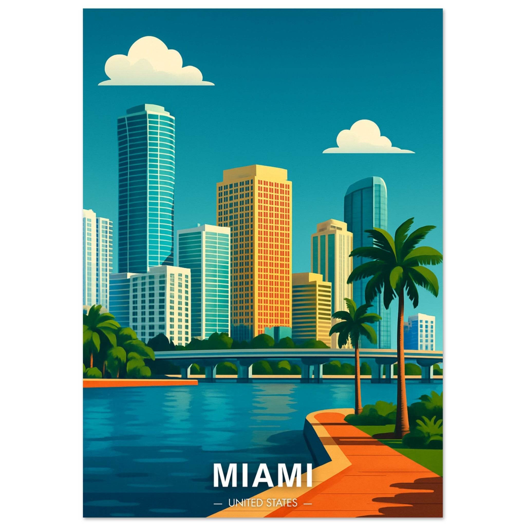 Miami Poster - Geoprints