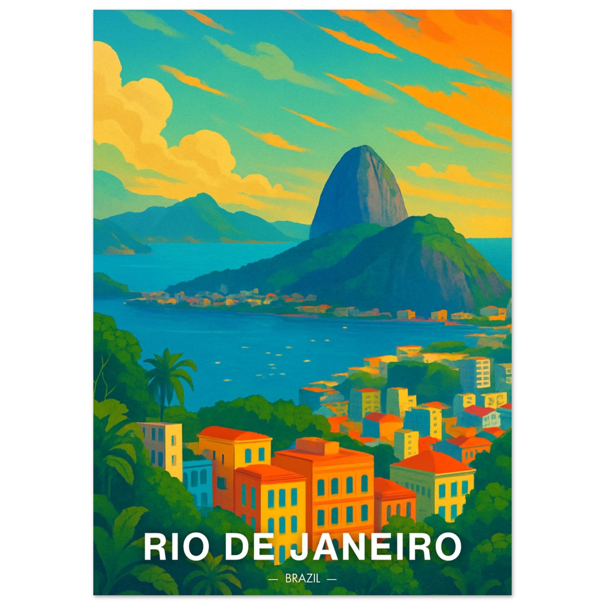 Rio De Janeiro Poster - Geoprints