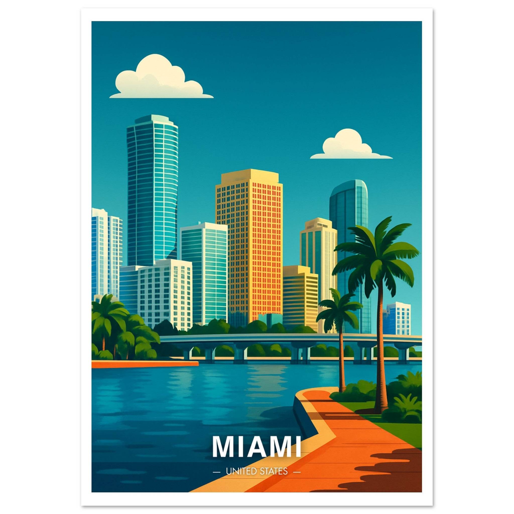 Miami Poster - Geoprints