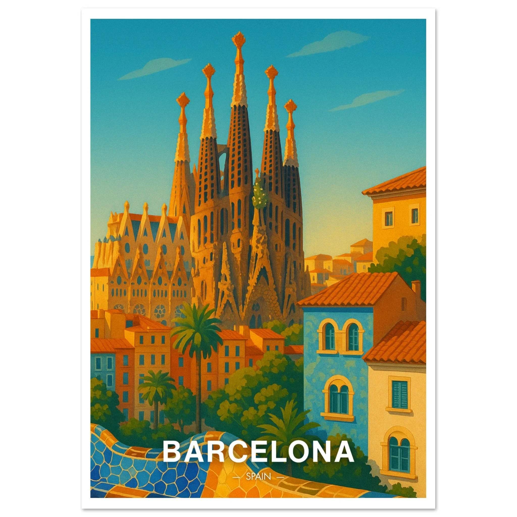 Barcelona Poster - Geoprints