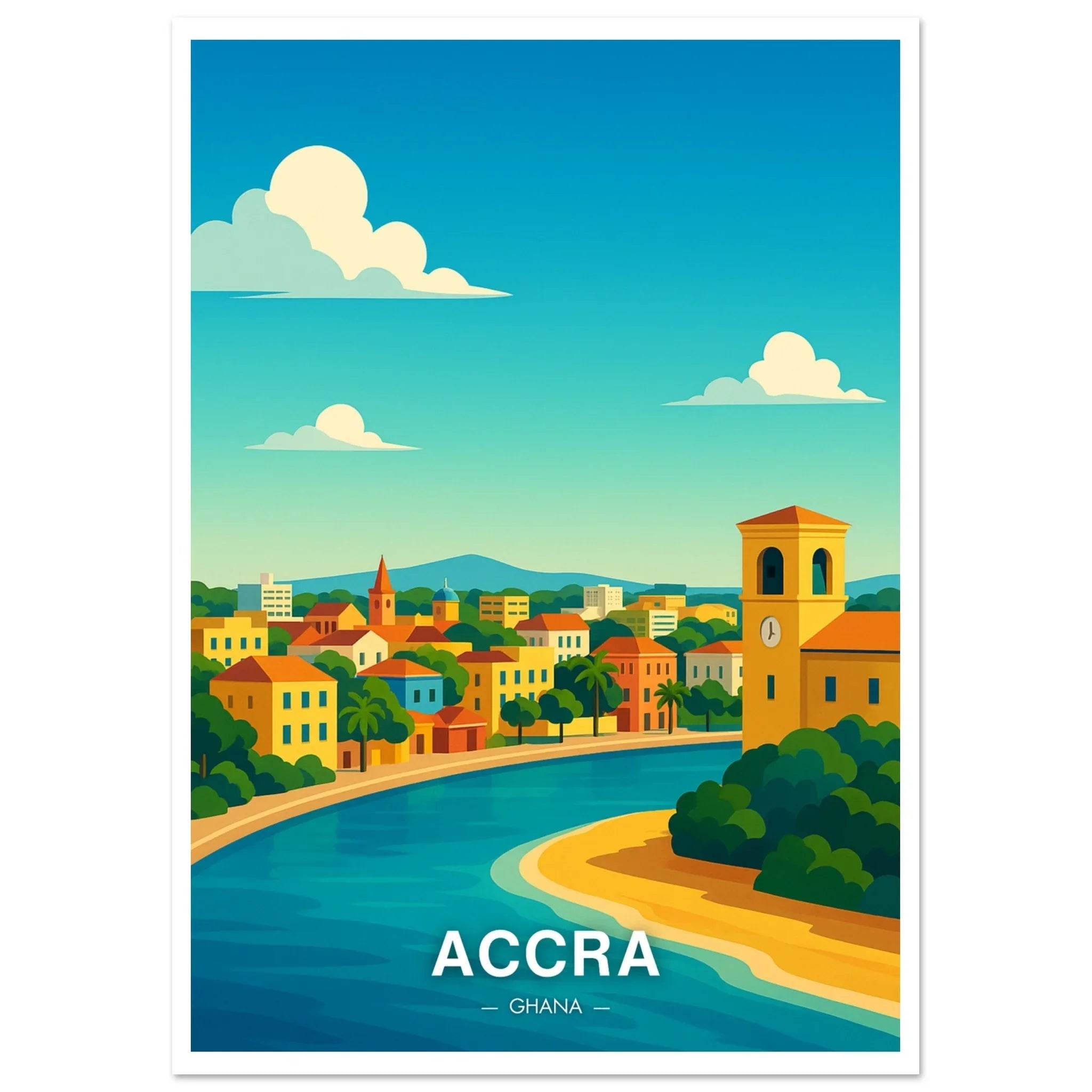 Accra Poster - Geoprints