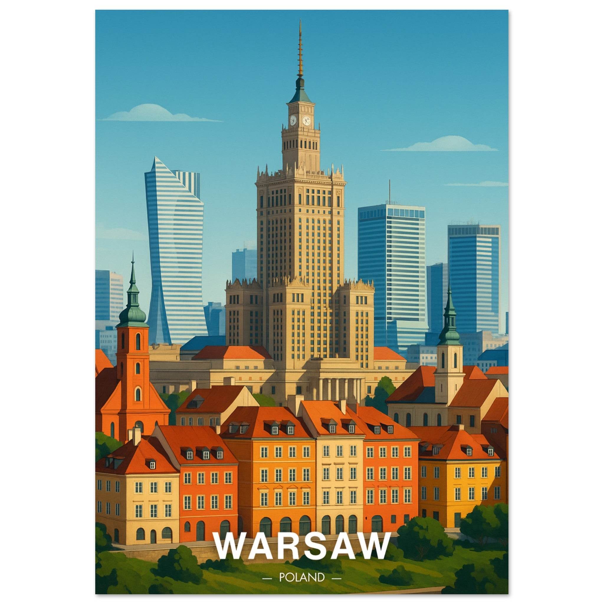 Warschau Poster - Geoprints