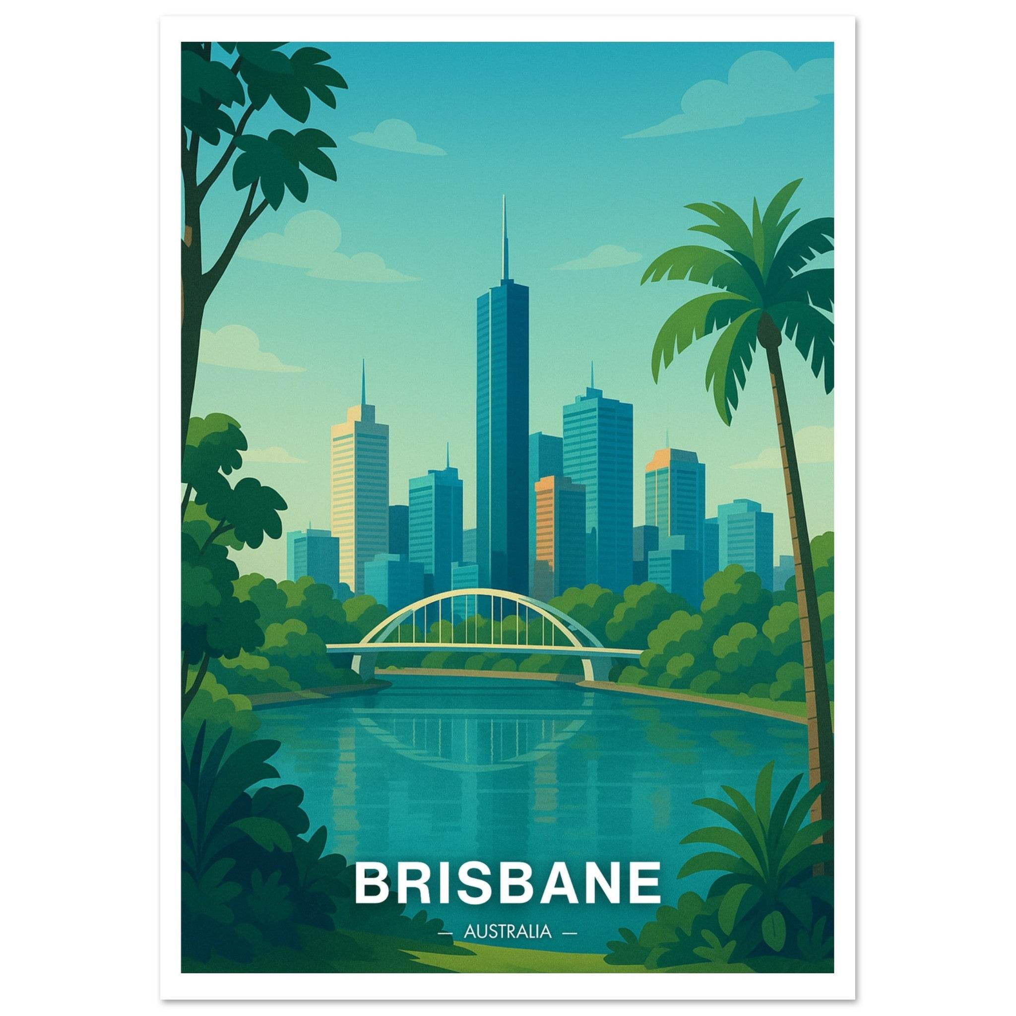 Brisbane Poster - Geoprints