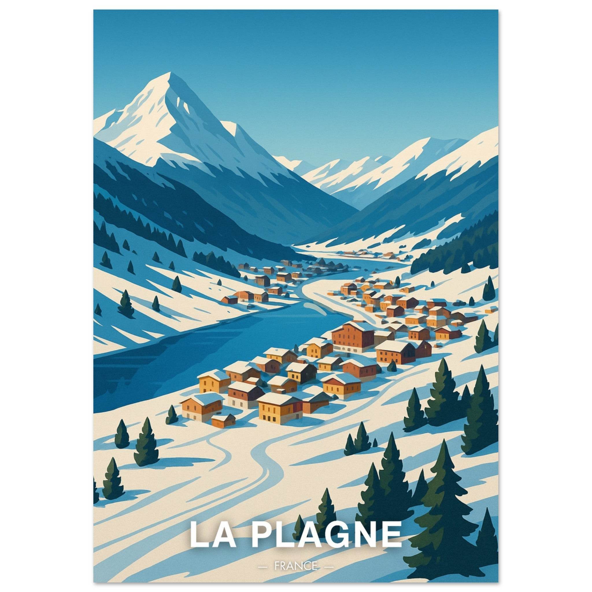 La Plagne Poster - Geoprints