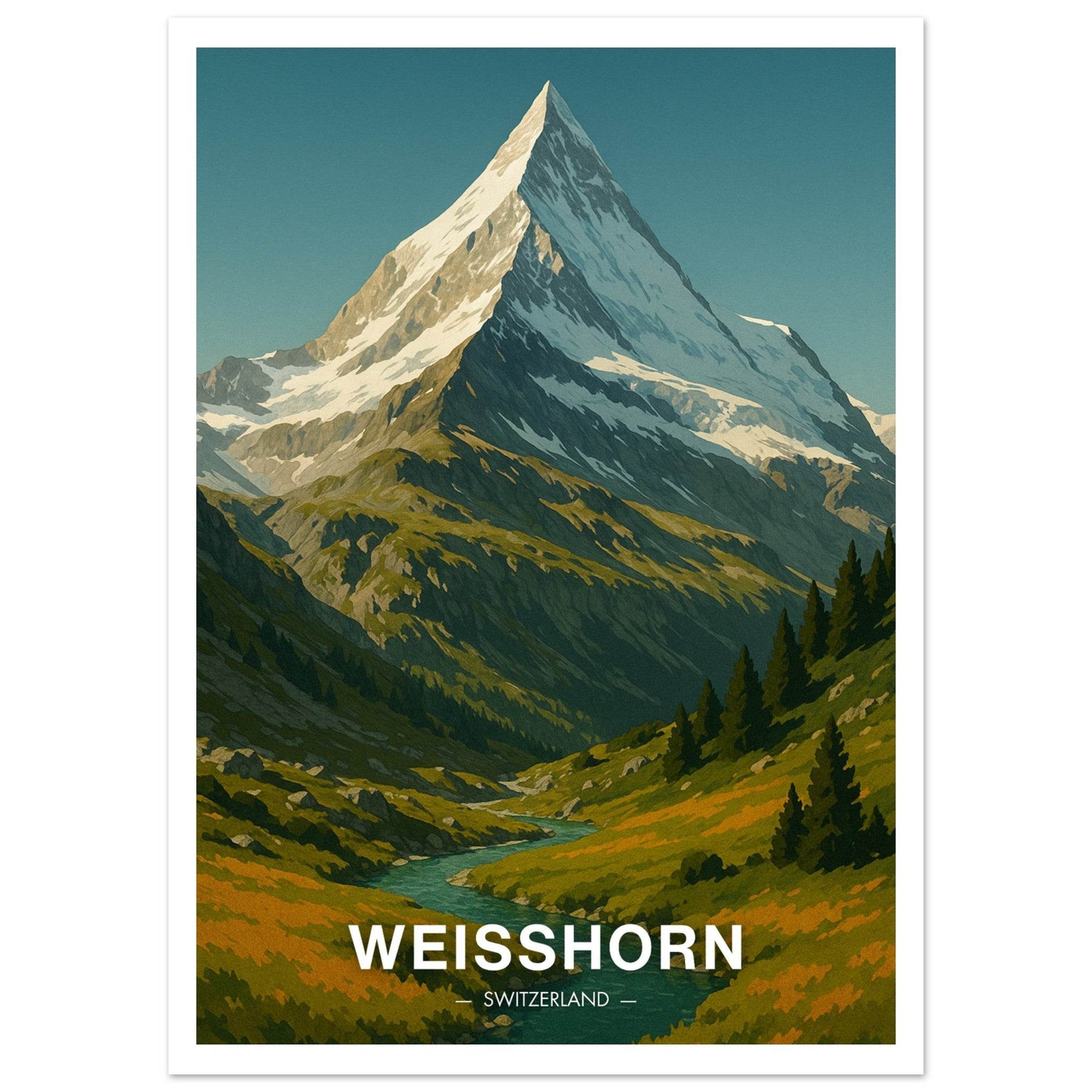 Weisshorn Poster - Geoprints