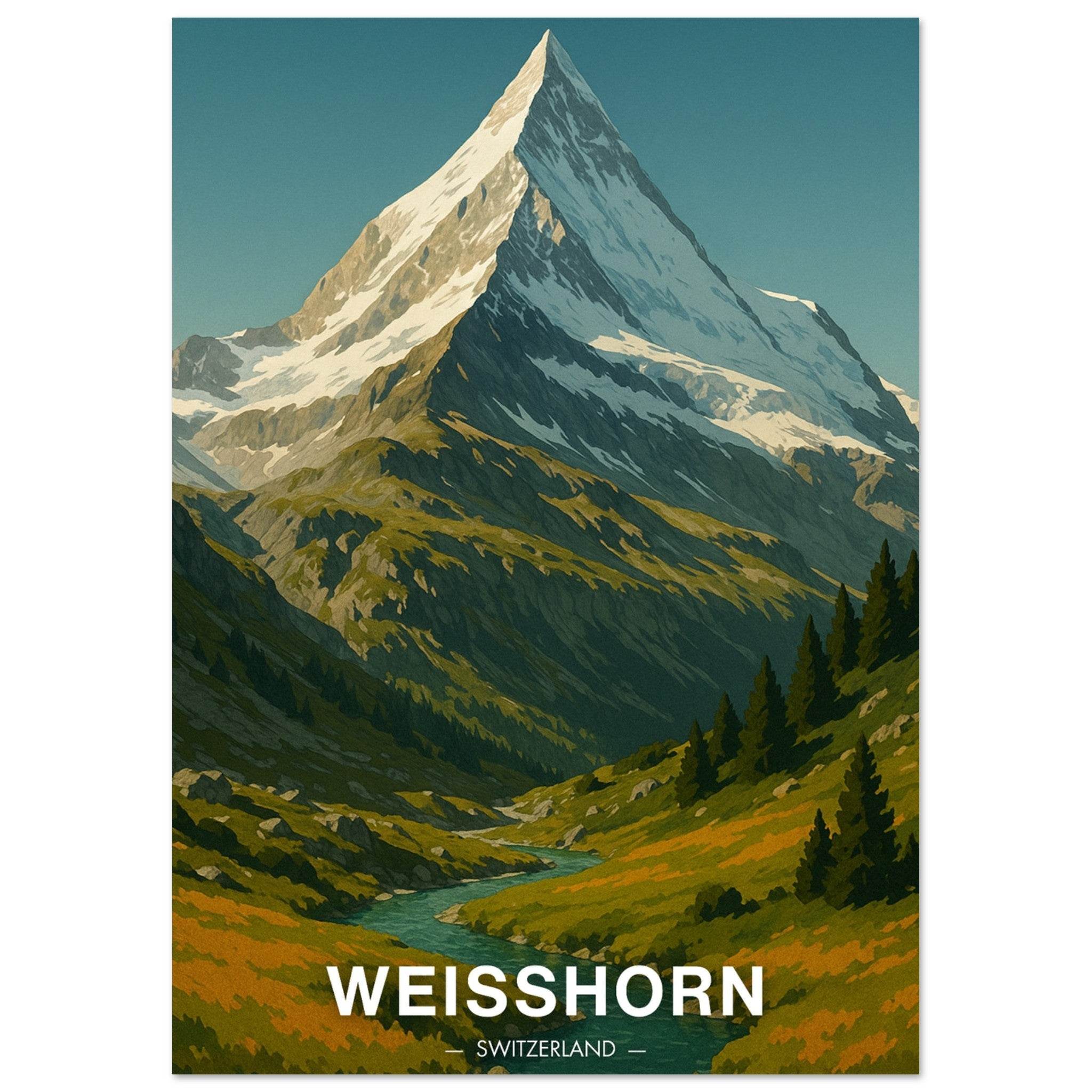 Weisshorn Poster - Geoprints