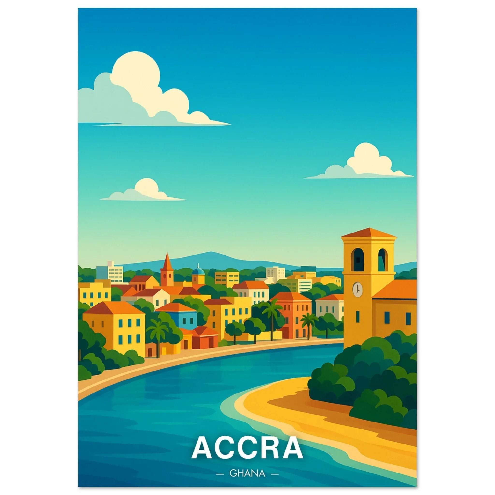Accra Poster - Geoprints