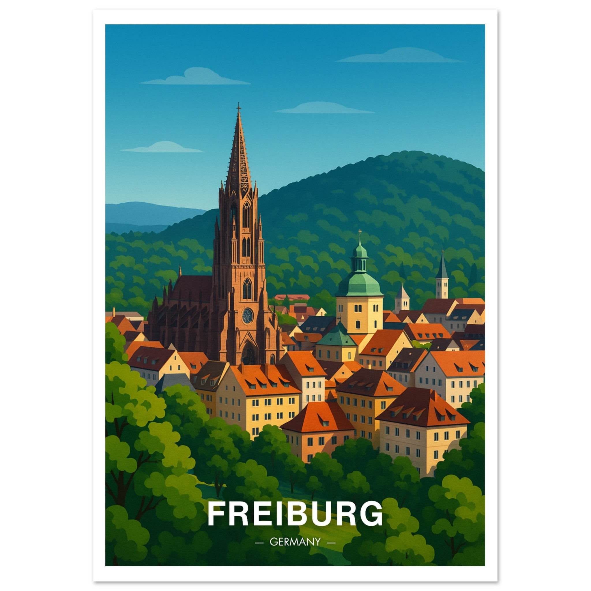 Freiburg Poster - Geoprints
