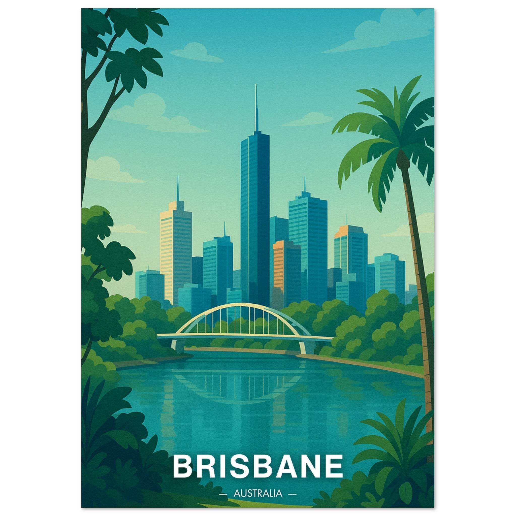 Brisbane Poster - Geoprints