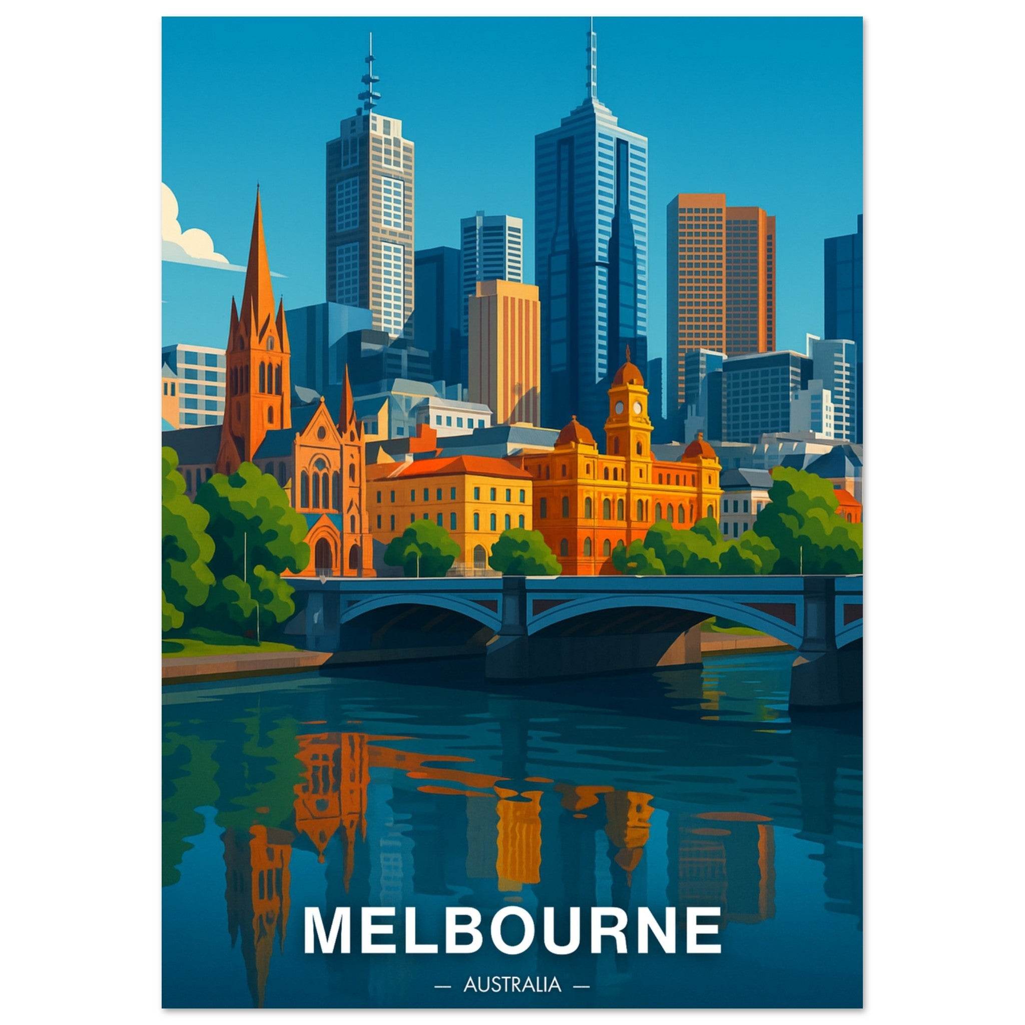 Melbourne Poster - Geoprints