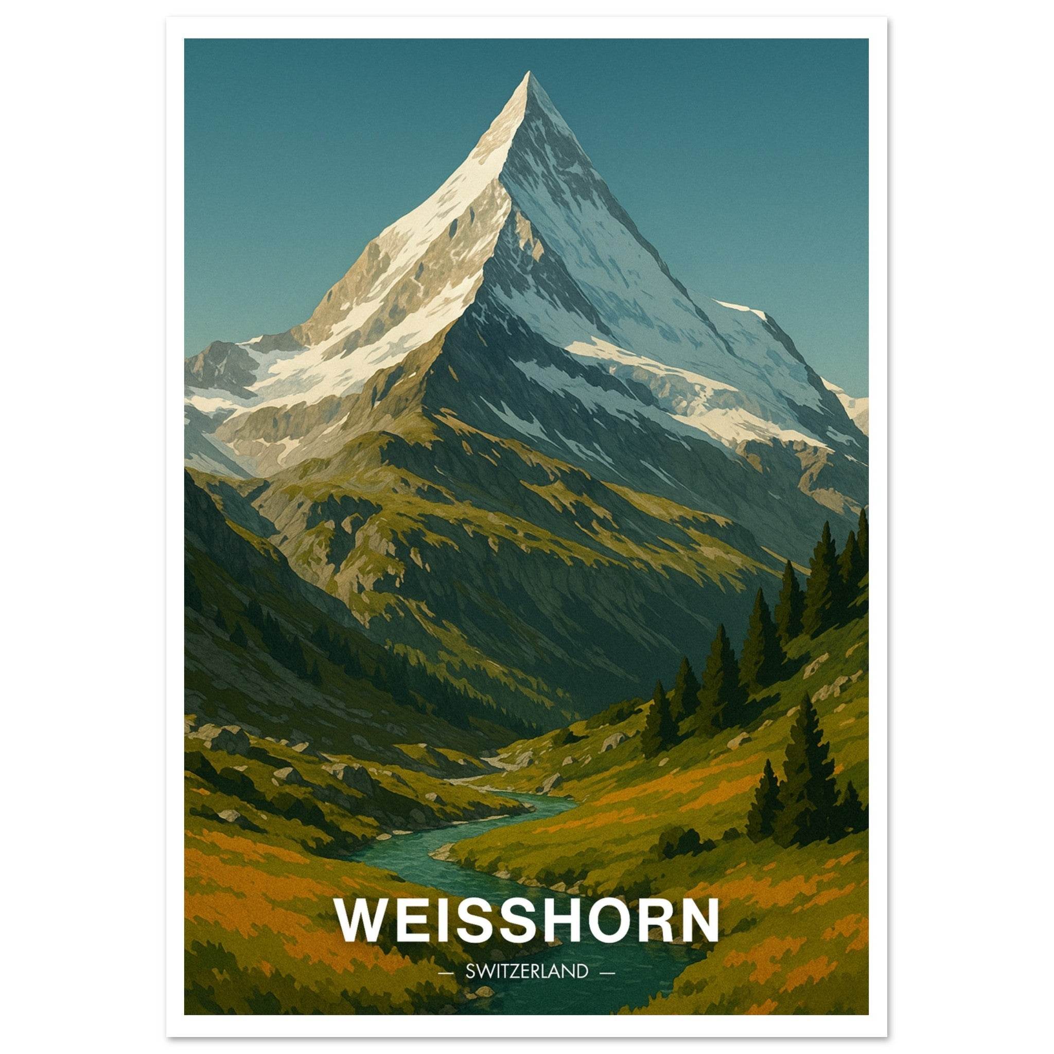 Weisshorn Poster - Geoprints