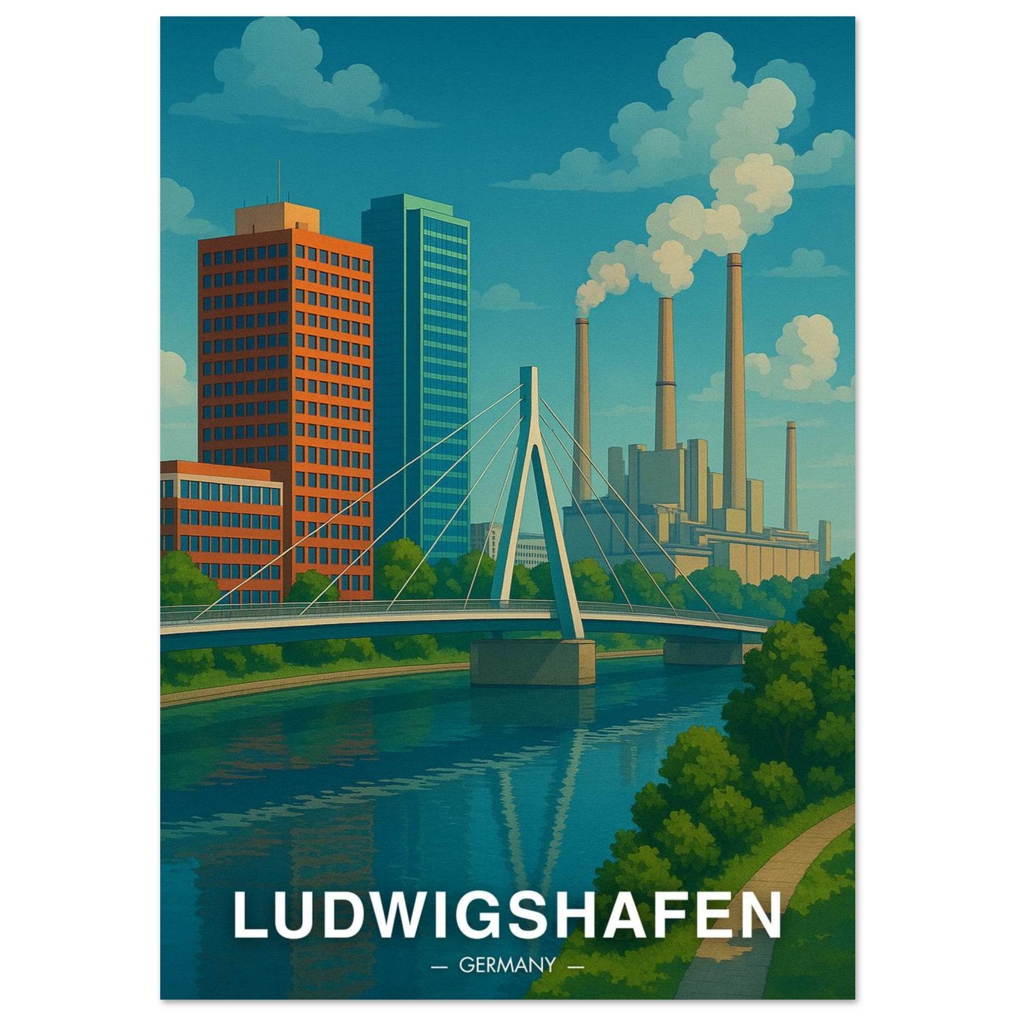 Ludwigshafen Poster - Geoprints
