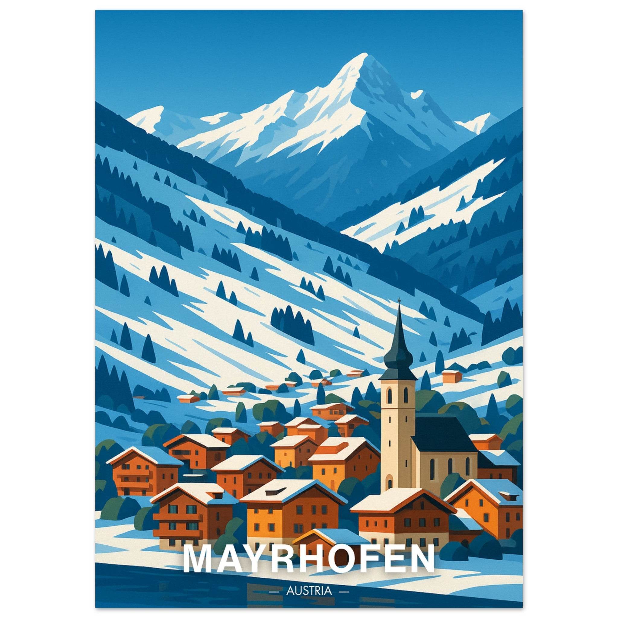 Mayrhofen Poster - Geoprints