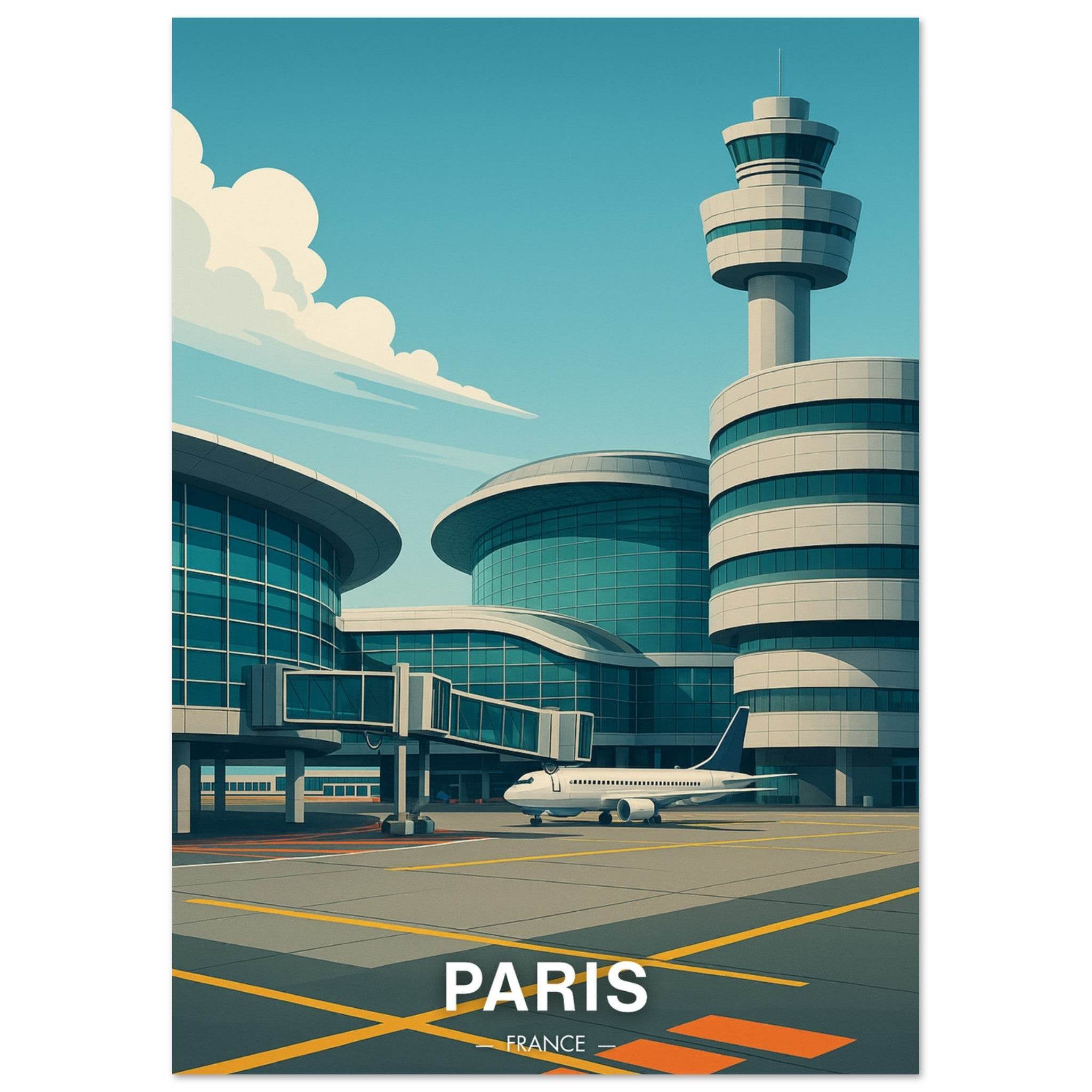 Paris Flughafen Poster - Geoprints