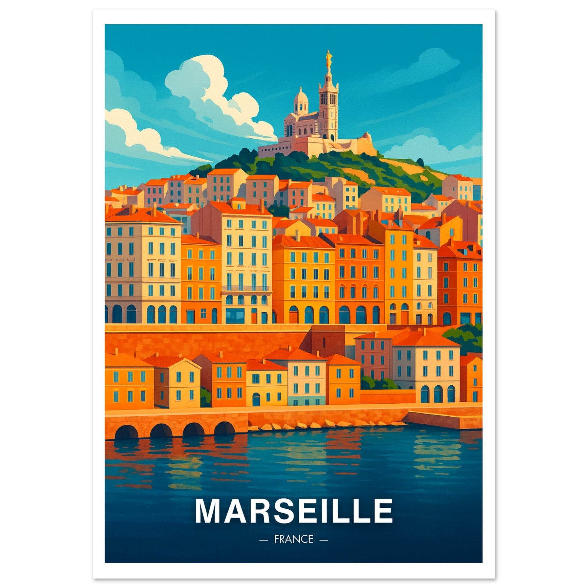 Marseille Poster - Geoprints
