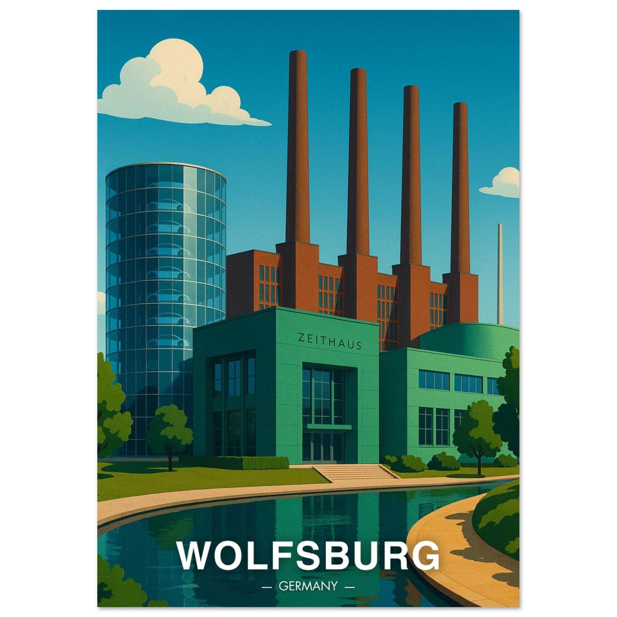Wolfsburg Poster - Geoprints